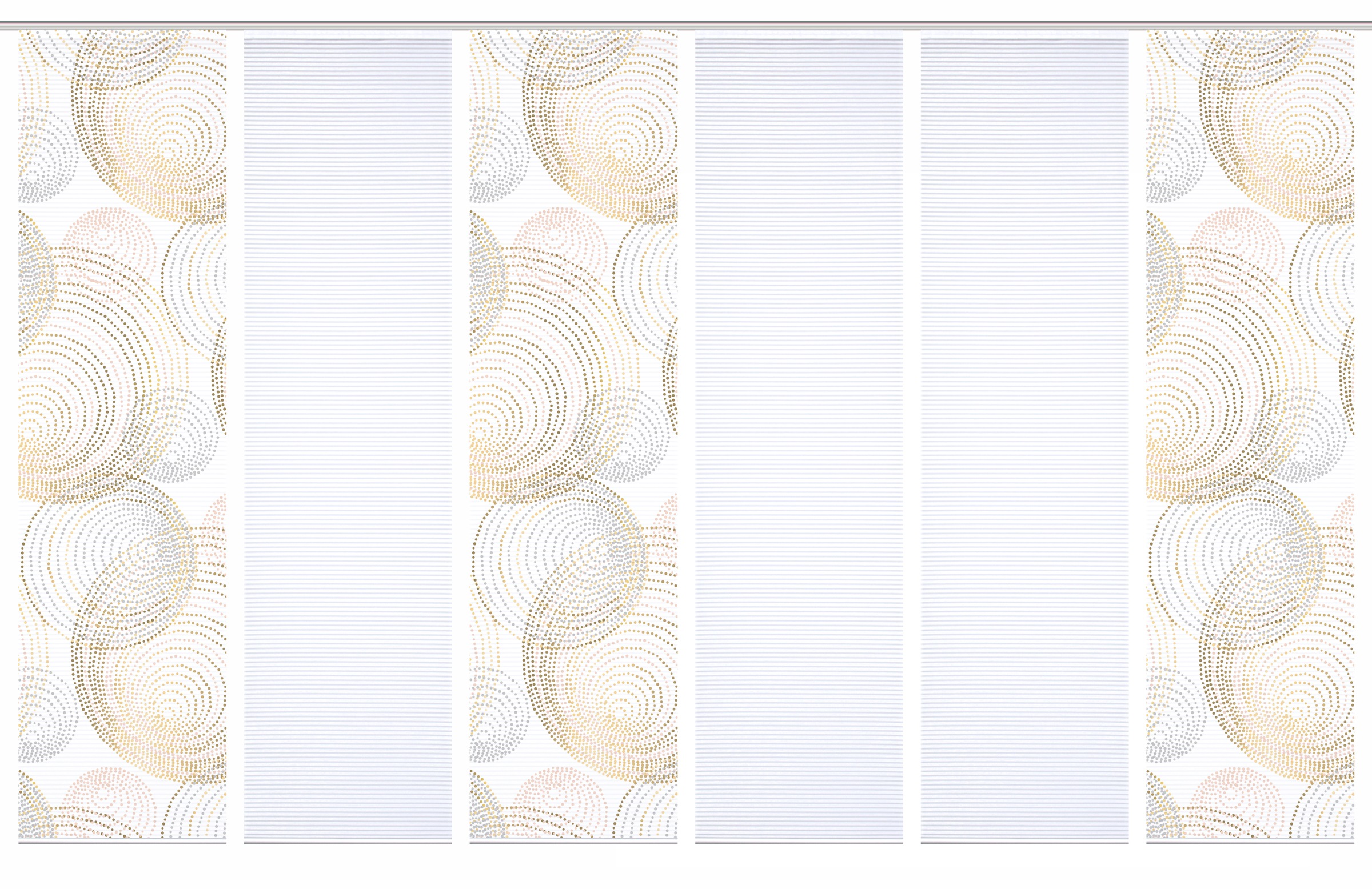 HOME in green Schiebegardine »SPIRO« Paneelwagen 6 Stk. tlg. SET DIGITALDRUCK,BAMBUSOPTIK RECYCELT