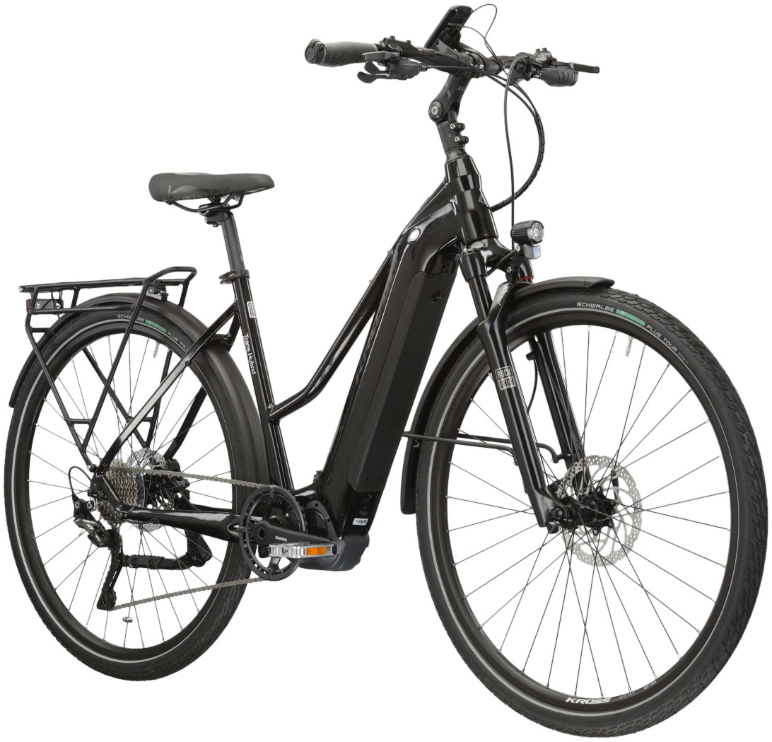 Kross »E-Trekkingrad Trans Hybrid 6.0 28 Zoll schwarz« 10 Gang Shimano DEORE XT T8000 Schaltwerk Kettenschaltung Mittelmotor 250 W Pedelec, Elektrofahrrad für Damen