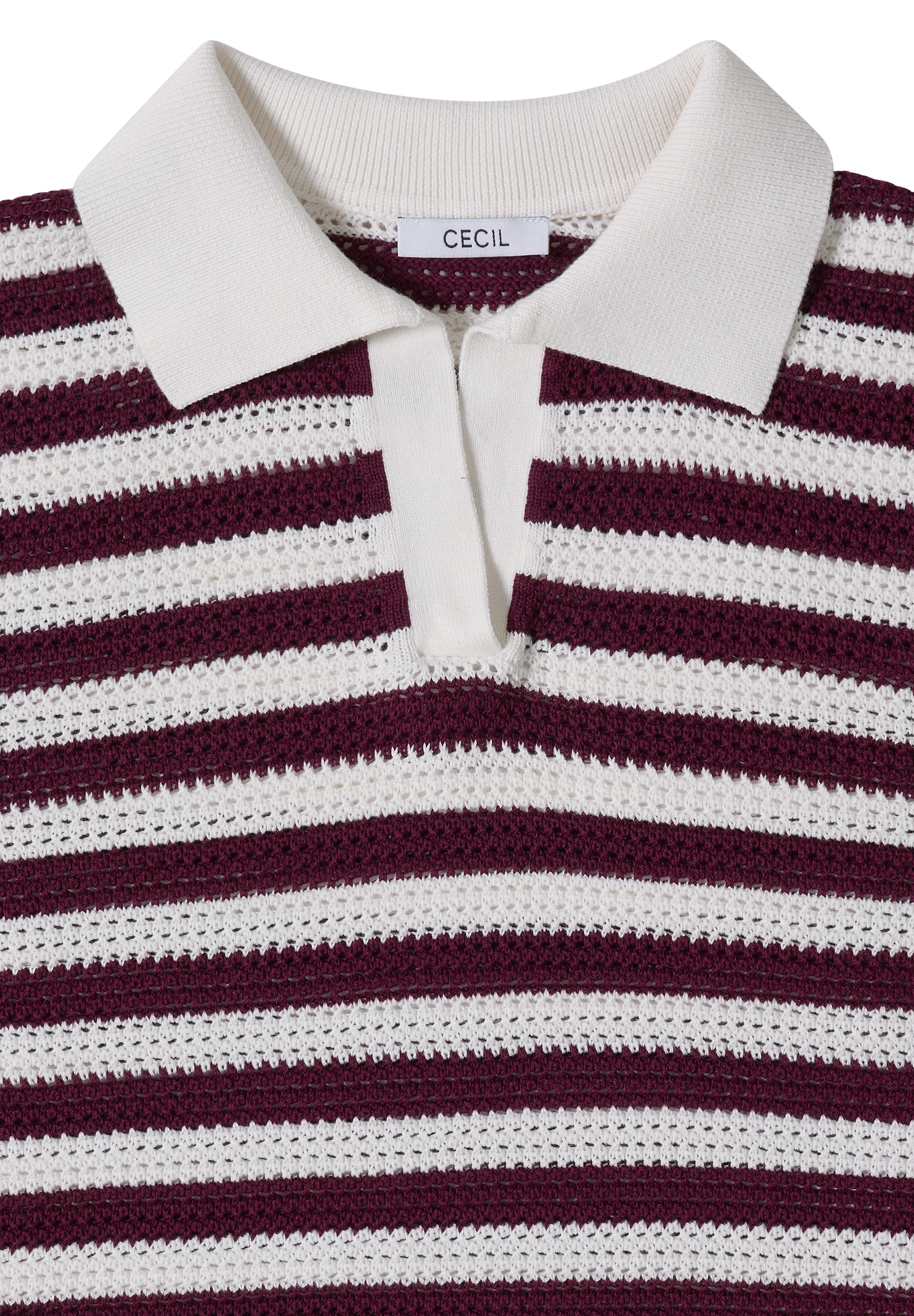 Cecil Kurzarmpullover in Mesh-Qualität