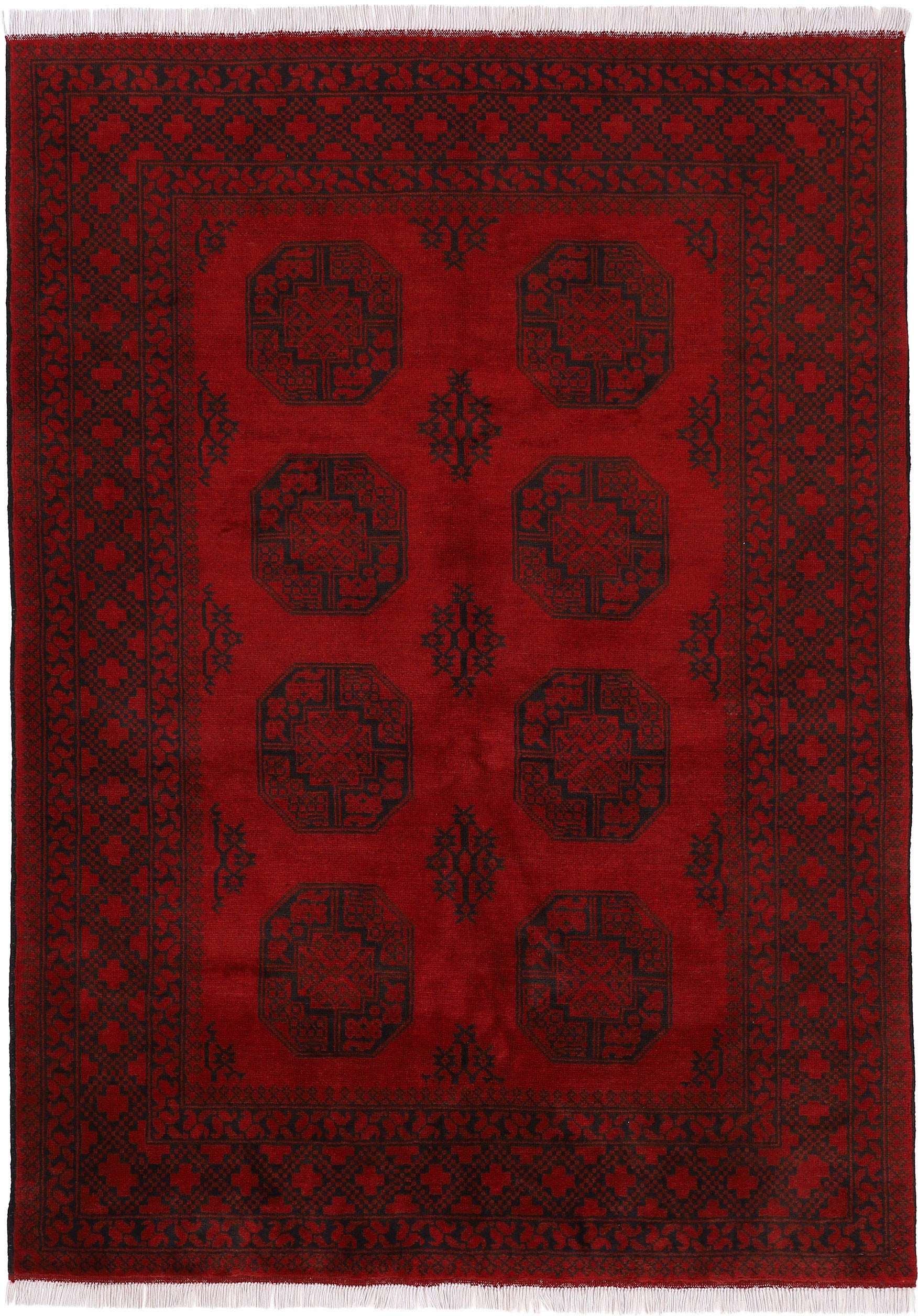 Orientteppich »Afghan Akhche«, rechteckig, handgeknüpft, reine Wolle für ein warmes...