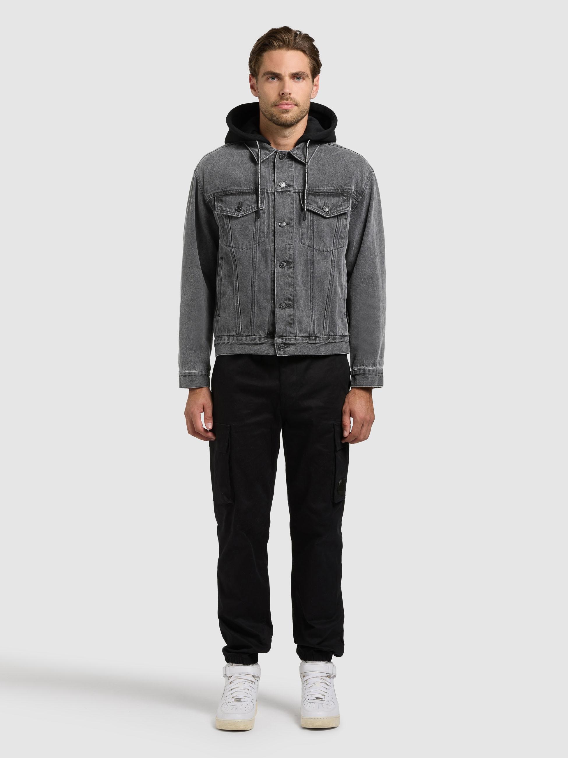 khujo Jeansjacke »Jeansjacke Jokin« mit Kapuze Herren Denim-Jacke mit Sweat-Kapuze