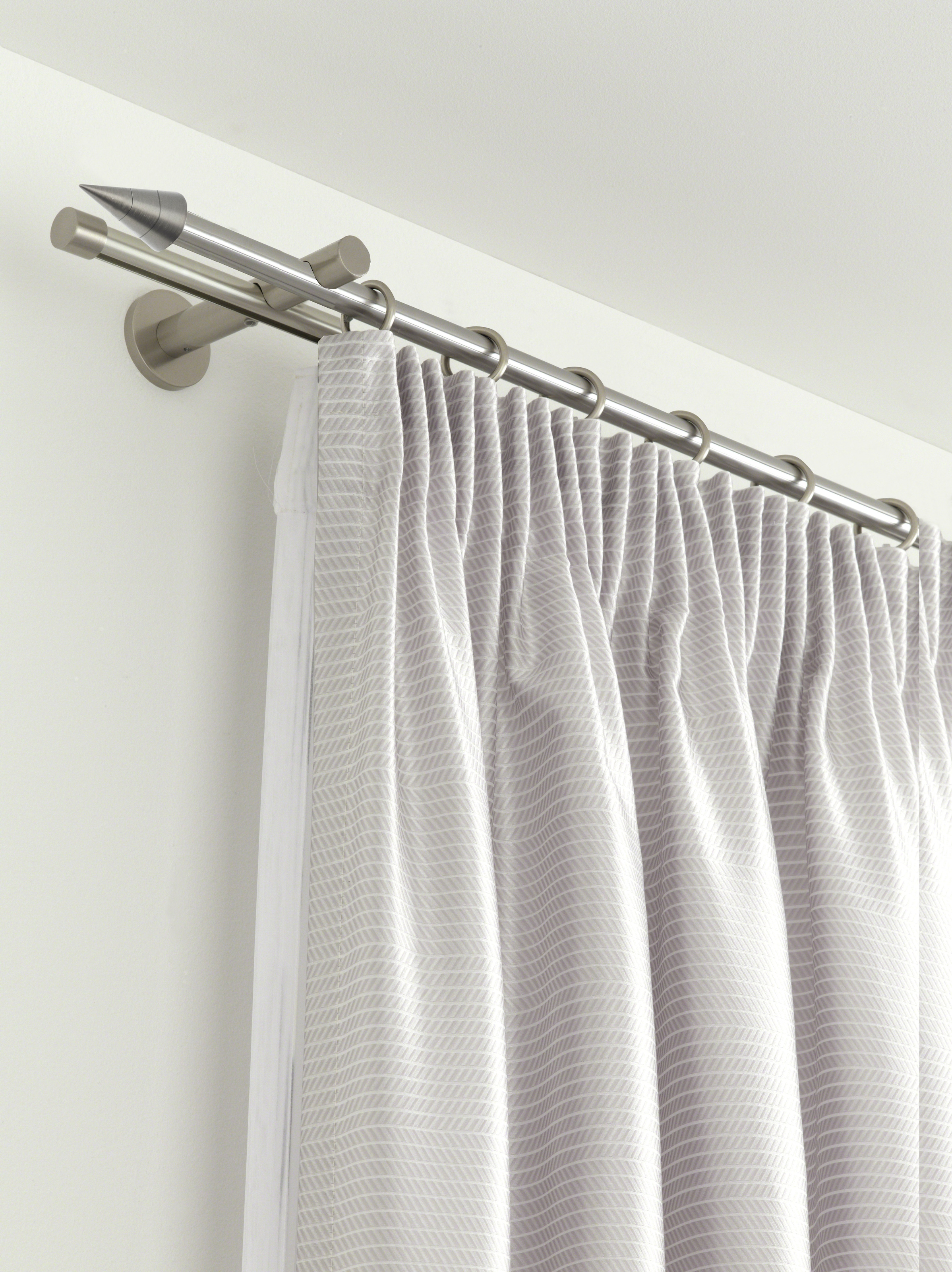 GARDINIA Gardinenstange »Set Kegel Metall« Ø 20 mm 2 läufig-läufig Fixmaß 2-Lauf