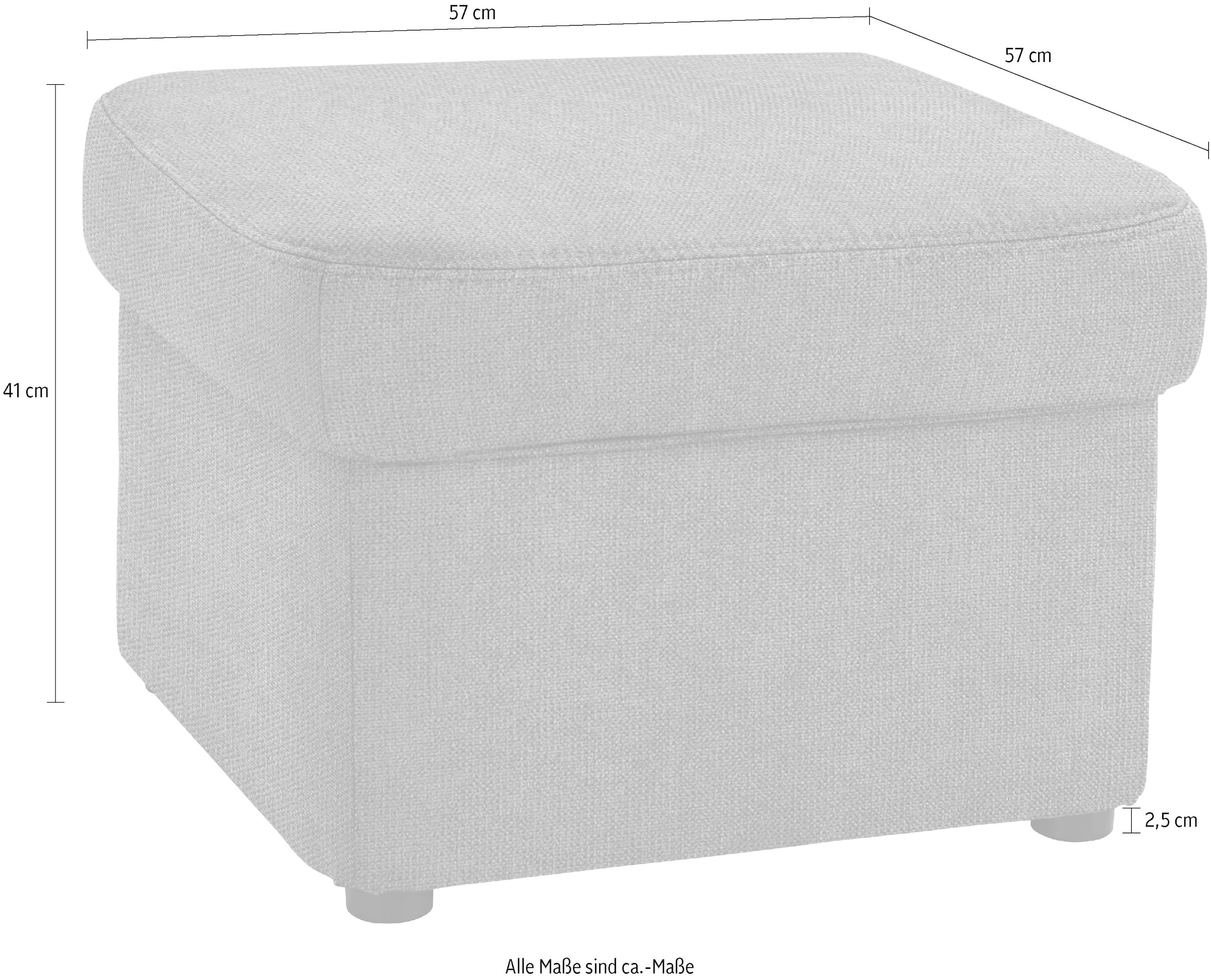 DOMO collection Hocker »Papenburg elegant und zeitlos, B/T 57/57cm« in großer Farbvielfalt