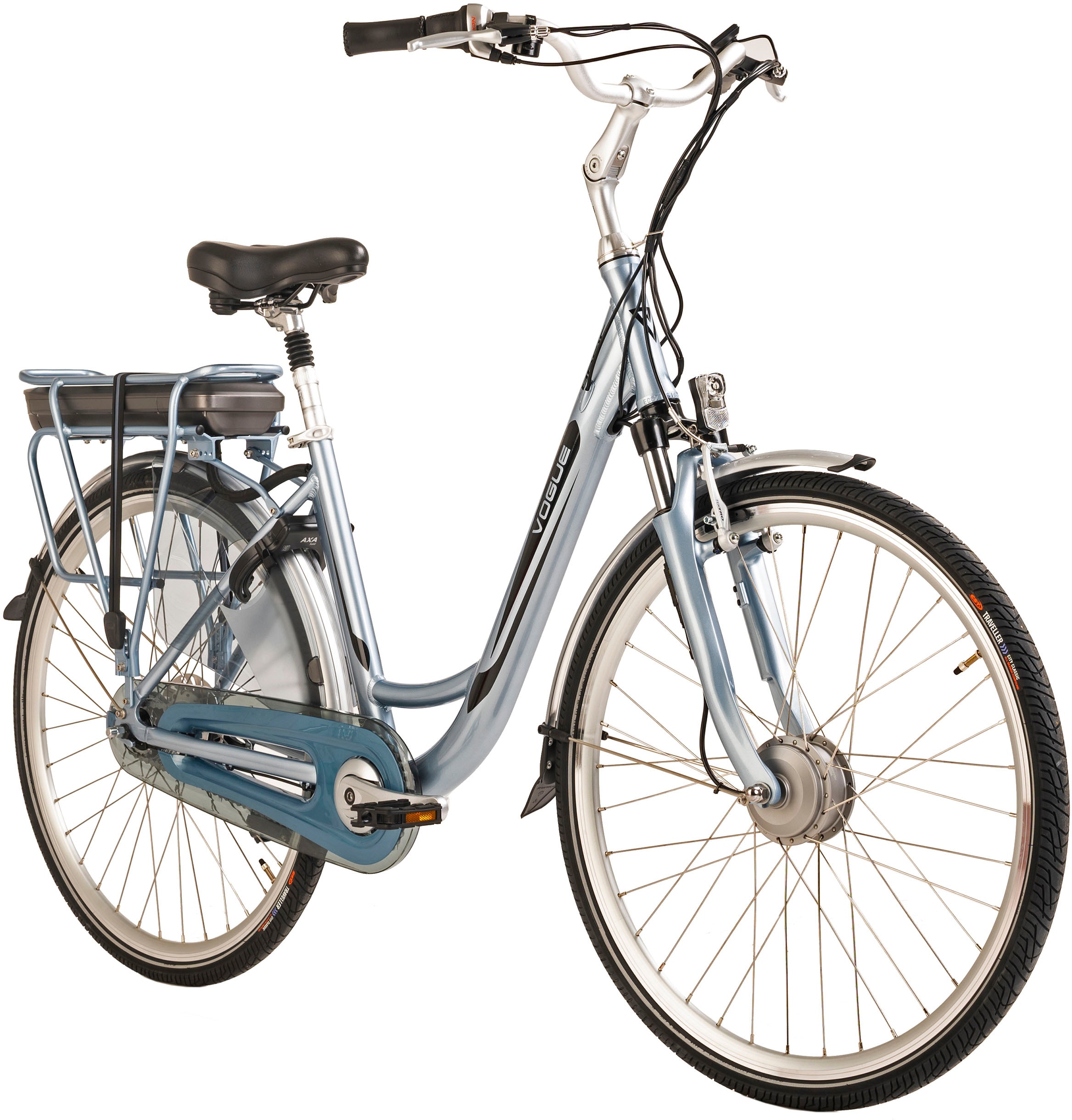 VOGUE BIKE E-Bike »Basic«, 7 Gang, Shimano, Nexus, Frontmotor 250 W, Pedelec, Elektrofahrrad für Damen u. Herren, Cityrad