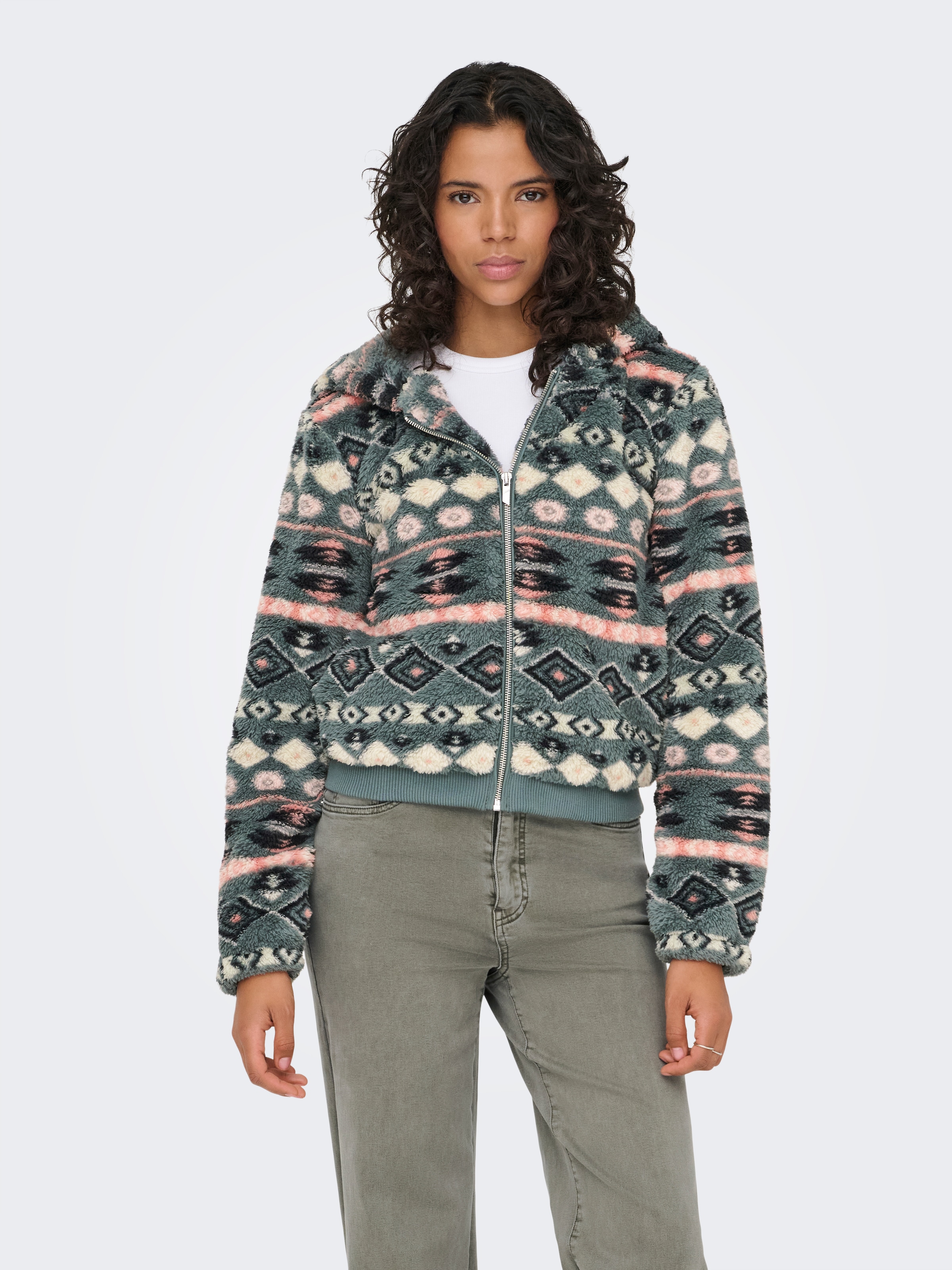 ONLY Outdoorjacke »ONLANNA CONTACT AOP HOOD JACKET OTW CS« mit Kapuze