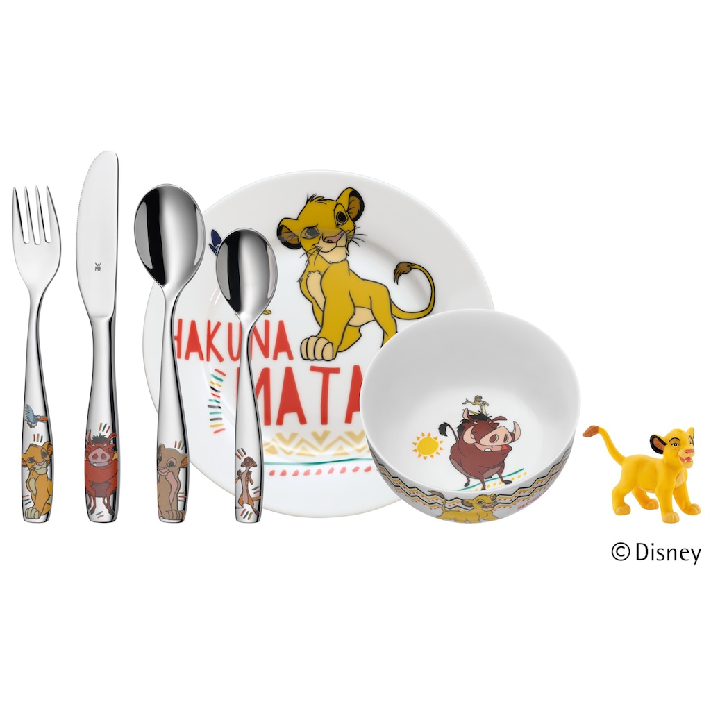 WMF Kindergeschirr-Set »Lion King«, (Set, 6 tlg.), Geschirr mit buntem Kindermotiv, 6 Teile, für 1 Person