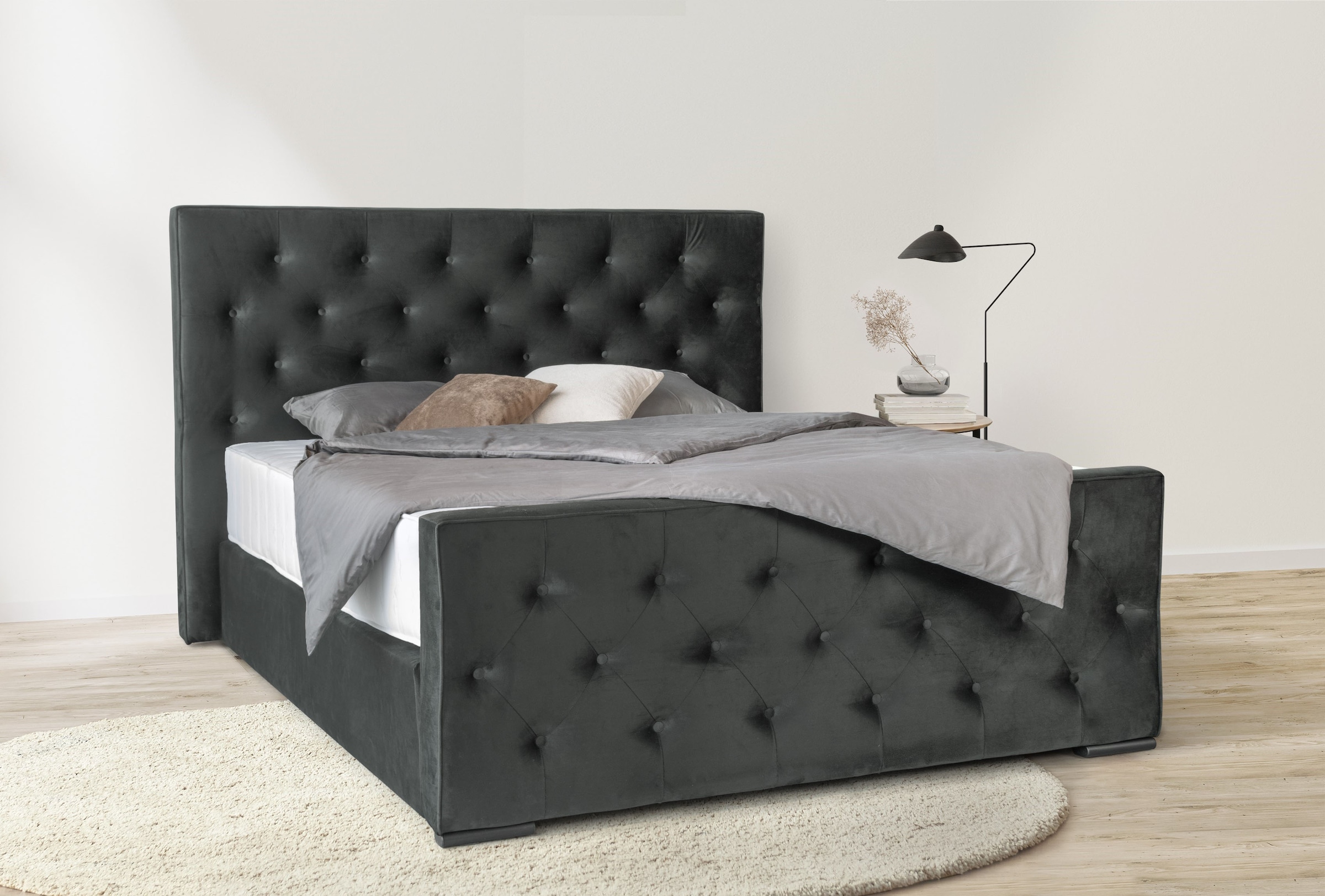 COLLECTION AB Boxspringbett »Florence inkl. Kingsize (28 cm) Matratze (H3) mit integriertem Topper«, inkl. Bettkasten, erhältlich in der Breite 180 cm