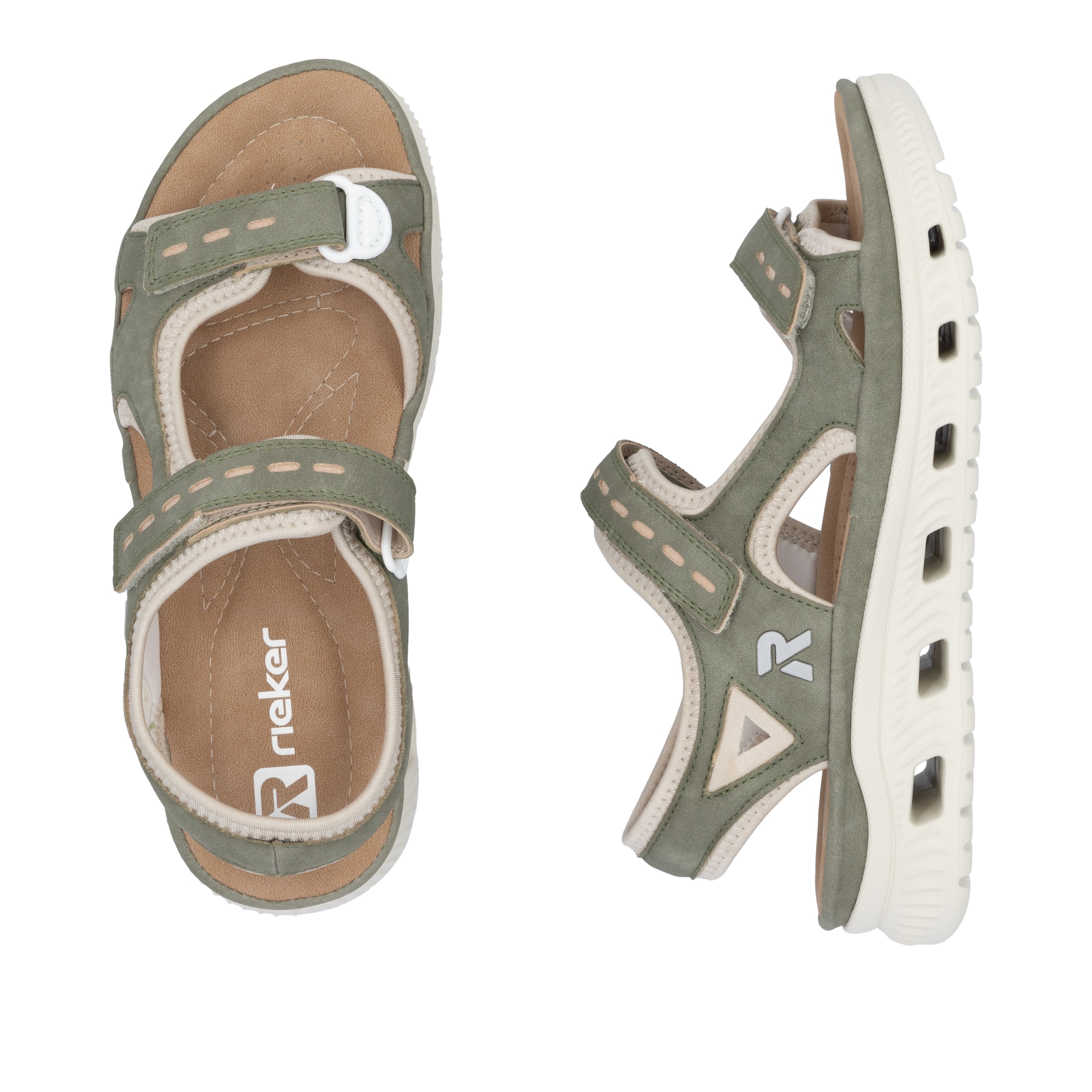 RIEKER Sport Sandale »Outdoorsandale«, Sommerschuh, Sandalette, Plateauabsatz, mit Klettverschlüssen