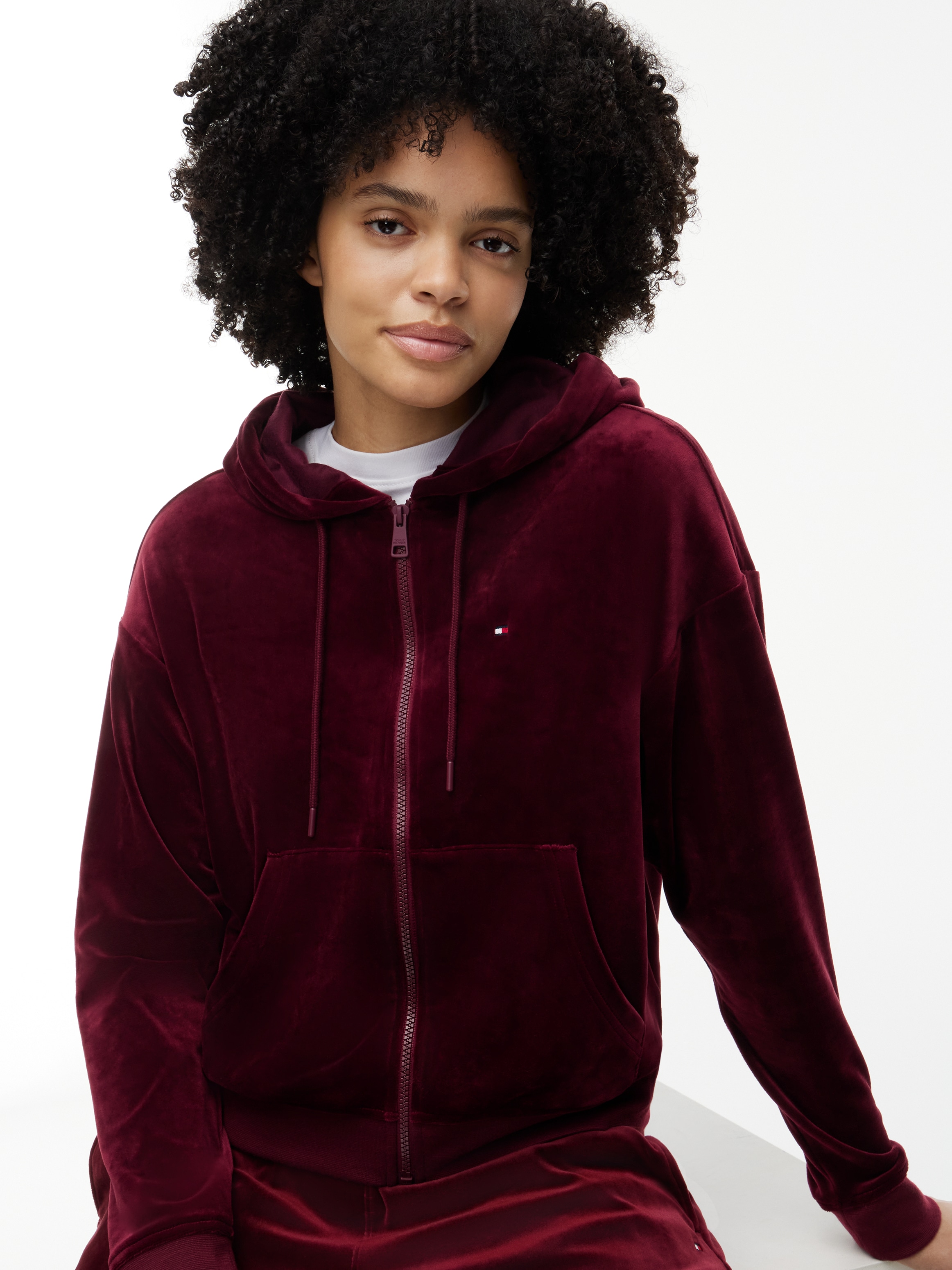Tommy Hilfiger Kapuzensweatjacke »RWB TIPPING TRACK«