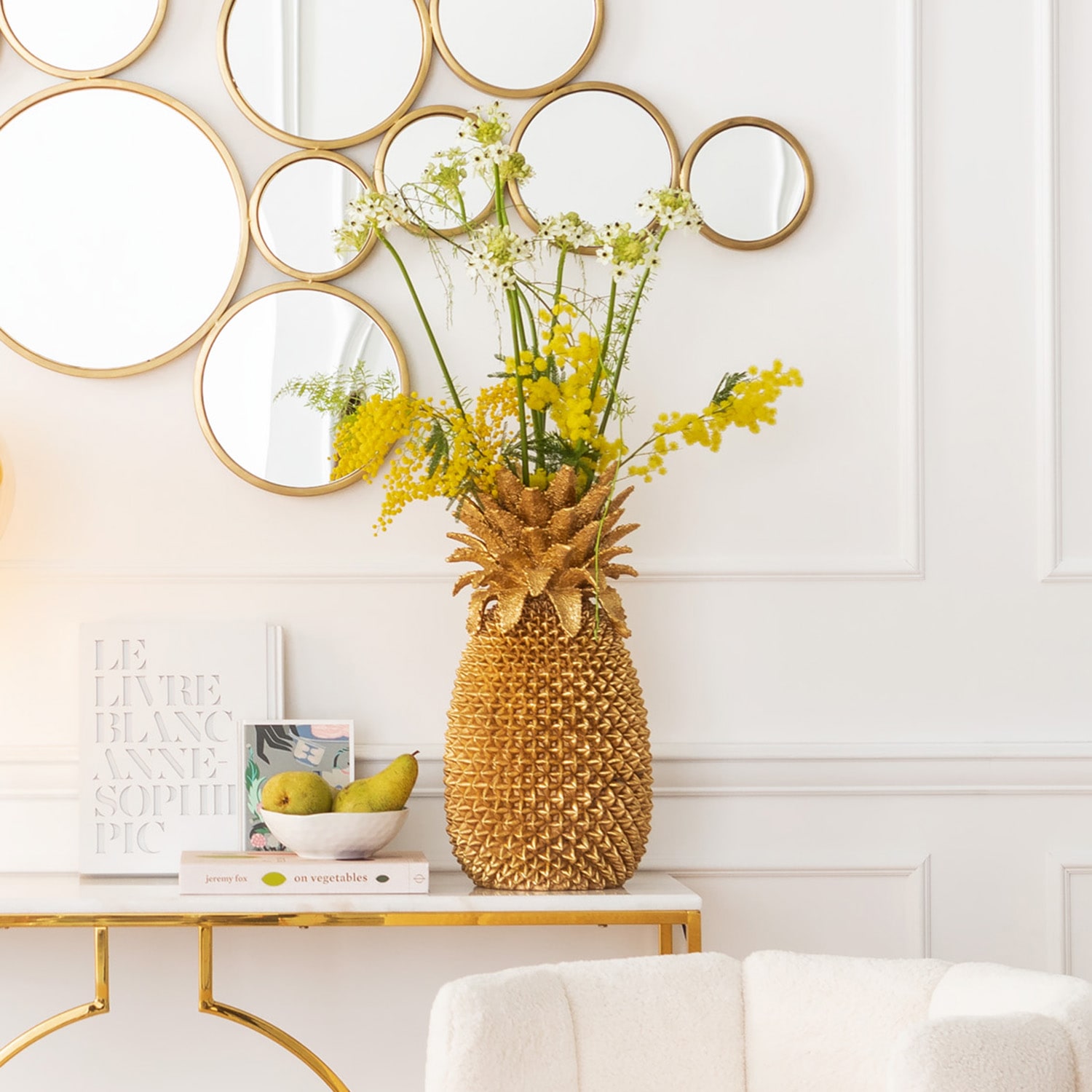 Kare Design Dekovase »Deko Vase Pineapple 50cm«