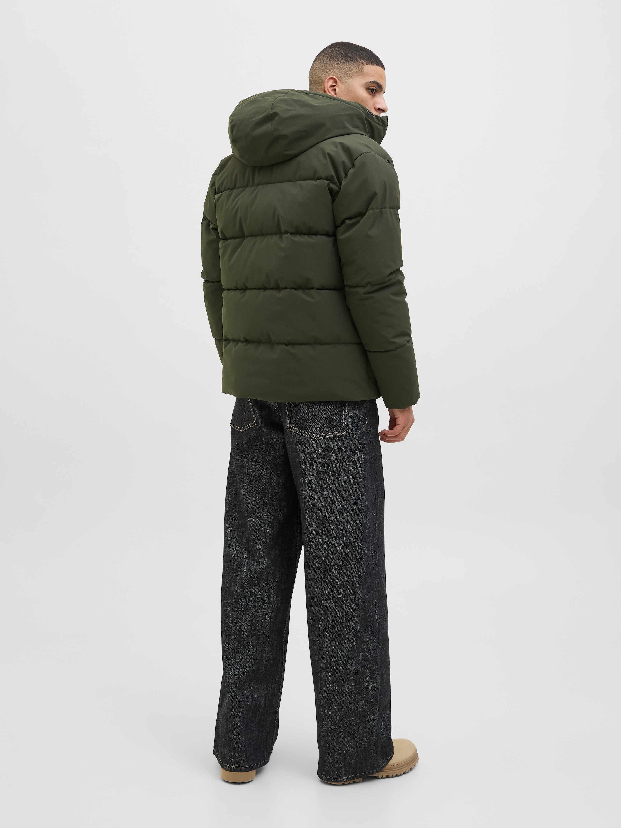 Jack & Jones Steppjacke »JJGLOBAL PUFFER JACKET« mitKapuze