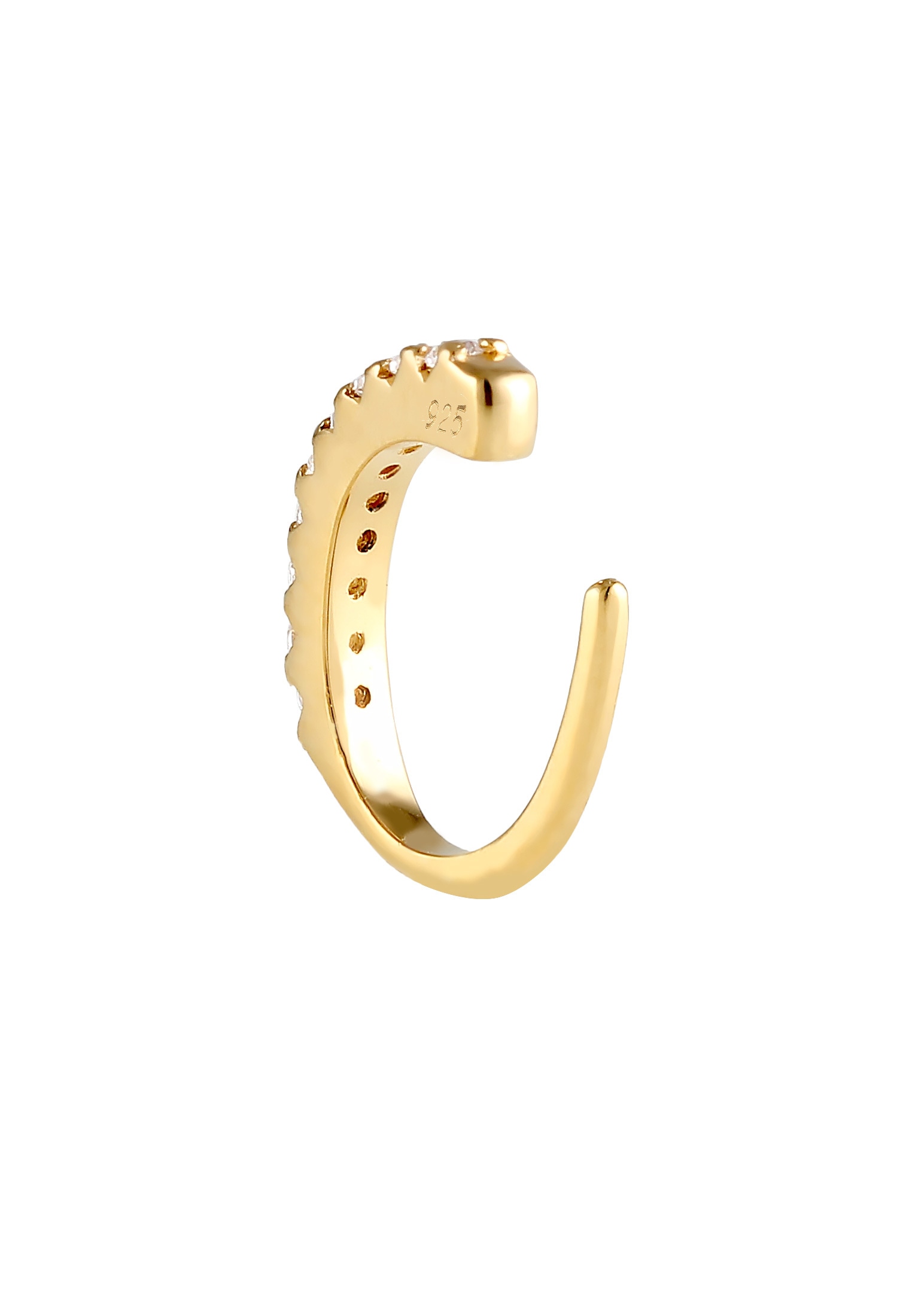 Elli Ohrklemme »Ohrringe Earcuff Zirkona Kristalle Trend Single 925 Silber«