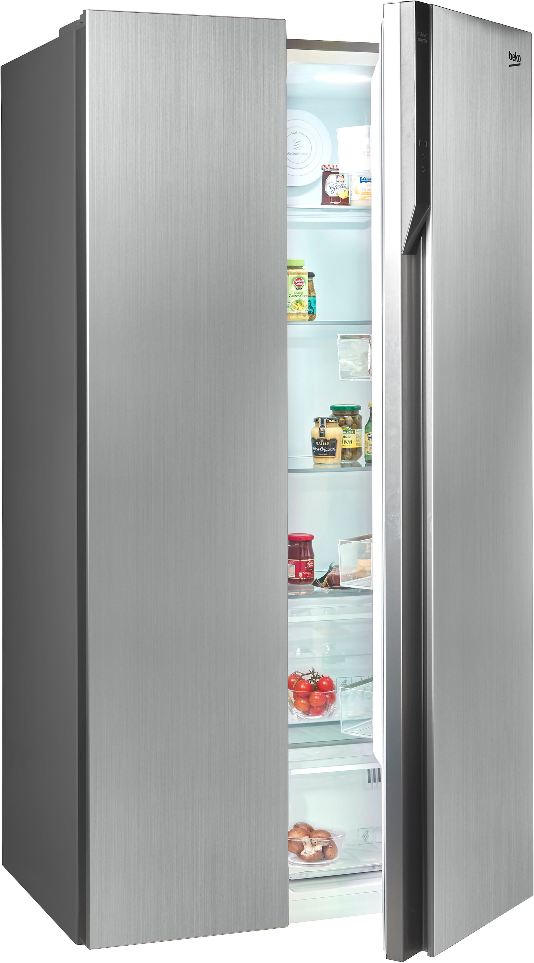 BEKO Side-by-Side »GNO5322XPN 8996313200« 177 cm hoch 90 cm breit ProSmart Inverter Motor – langlebig und mit 10 Jahren Garantie