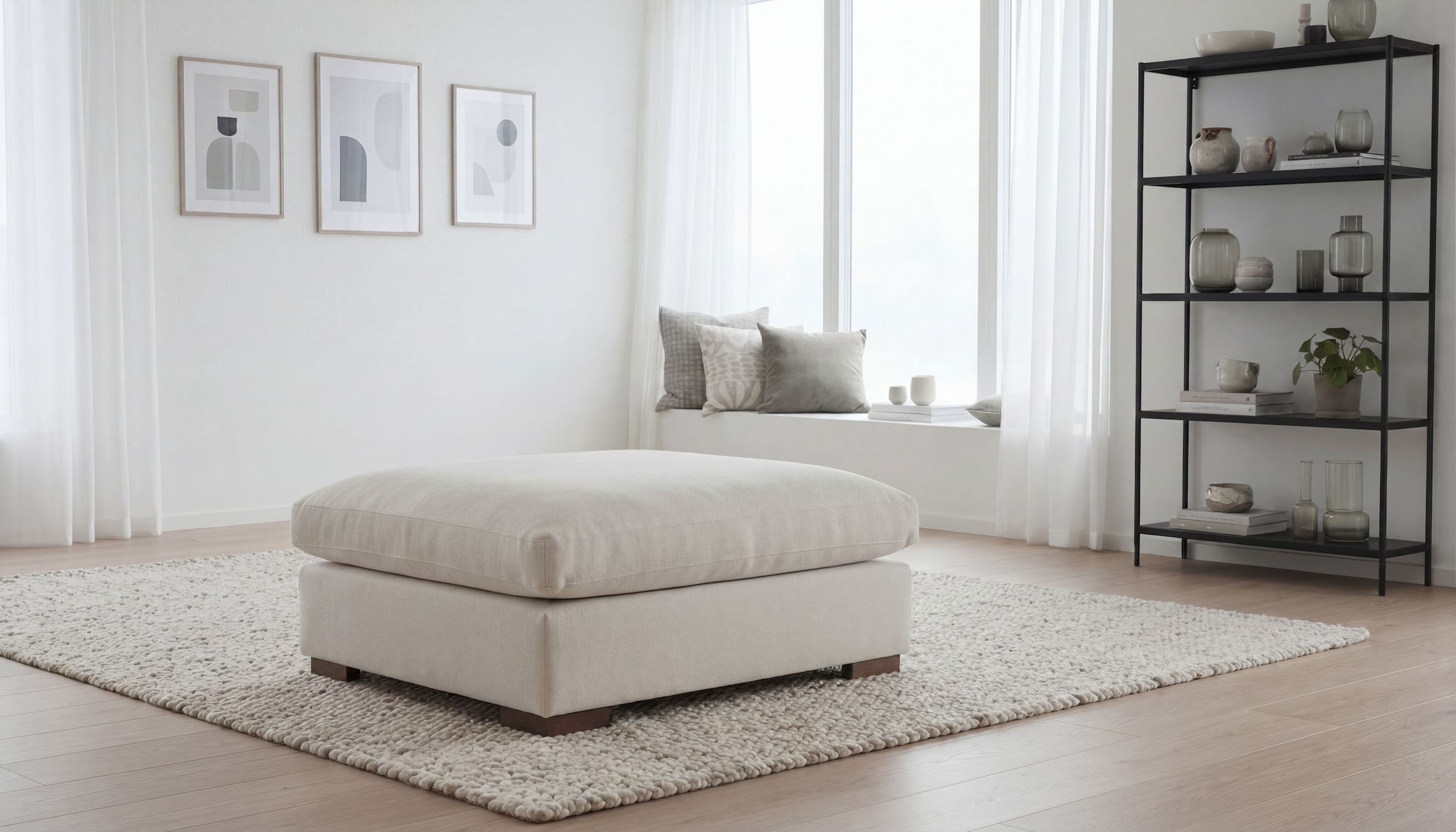 OTTO home Hocker »Comfy« mit Federn und Daunen