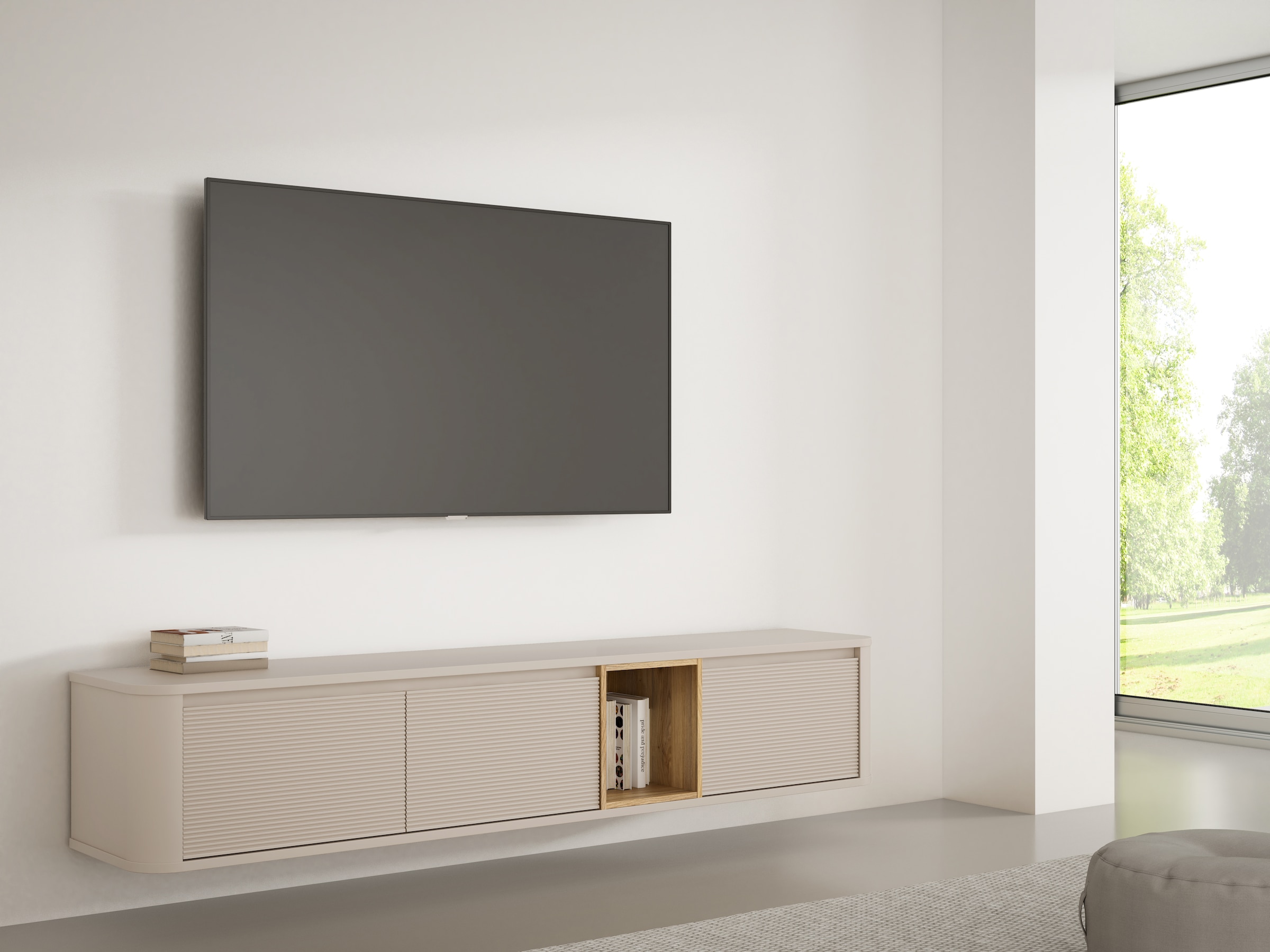 FORTE TV-Board B/H/T 215/41,5/41,3 cm , Stauraum, MDF Front