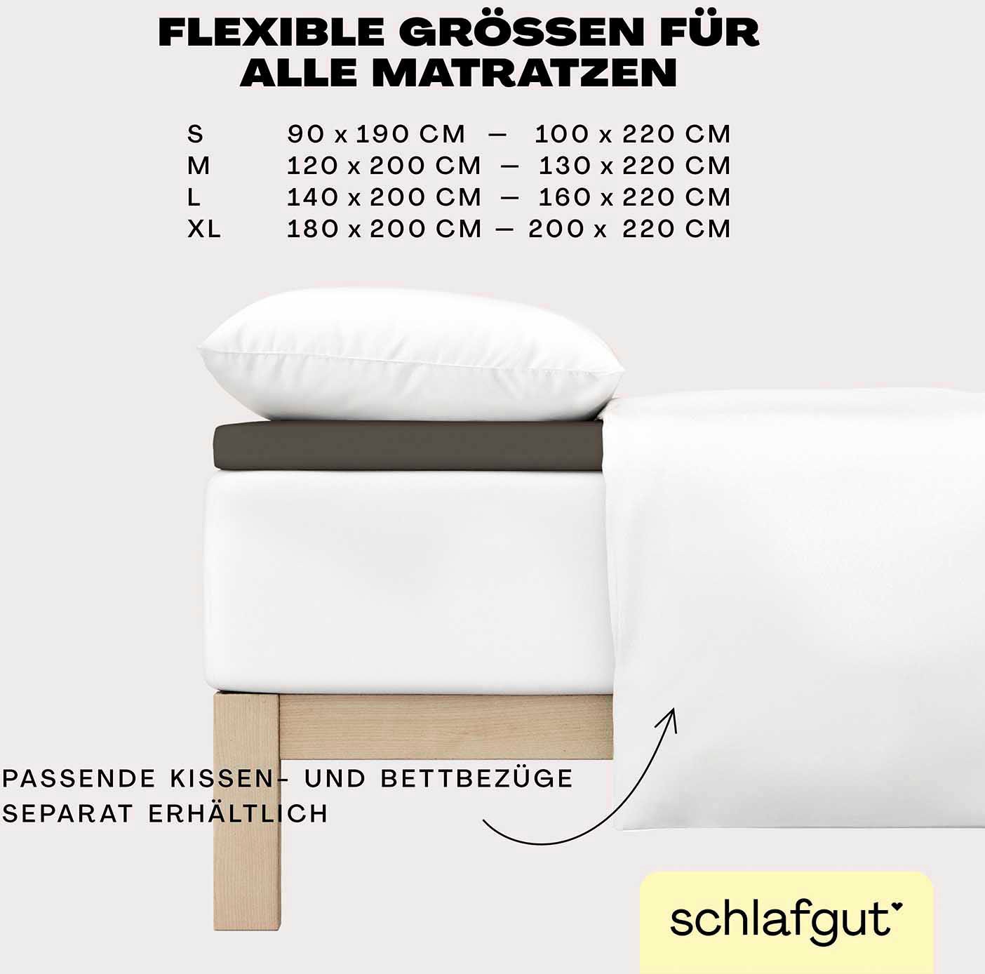 Schlafgut Spannbettlaken »EASY Jersey Elasthan Topper« MADE IN GREEN by OEKO-TEX®