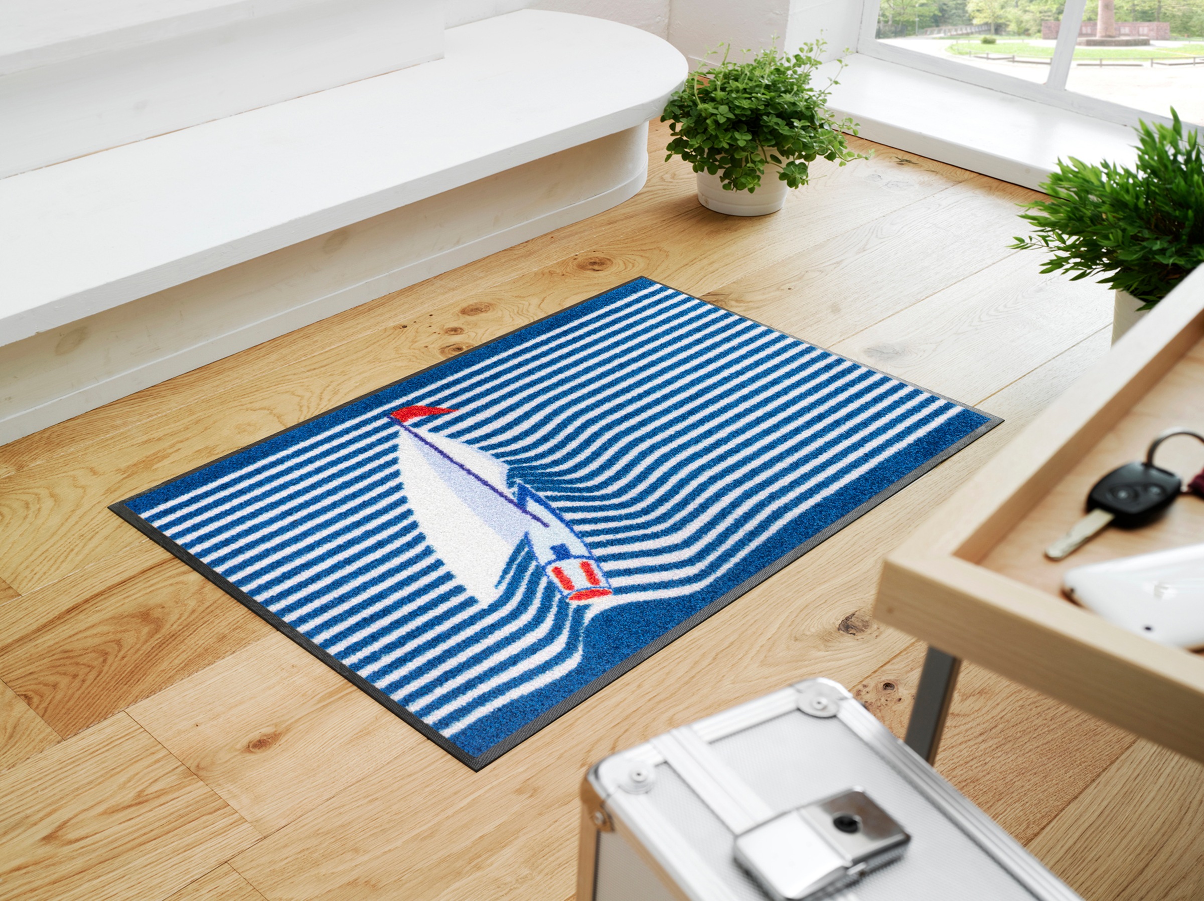 wash+dry by Kleen-Tex Fußmatte »Sailing Boat« rechteckig 7 mm Höhe