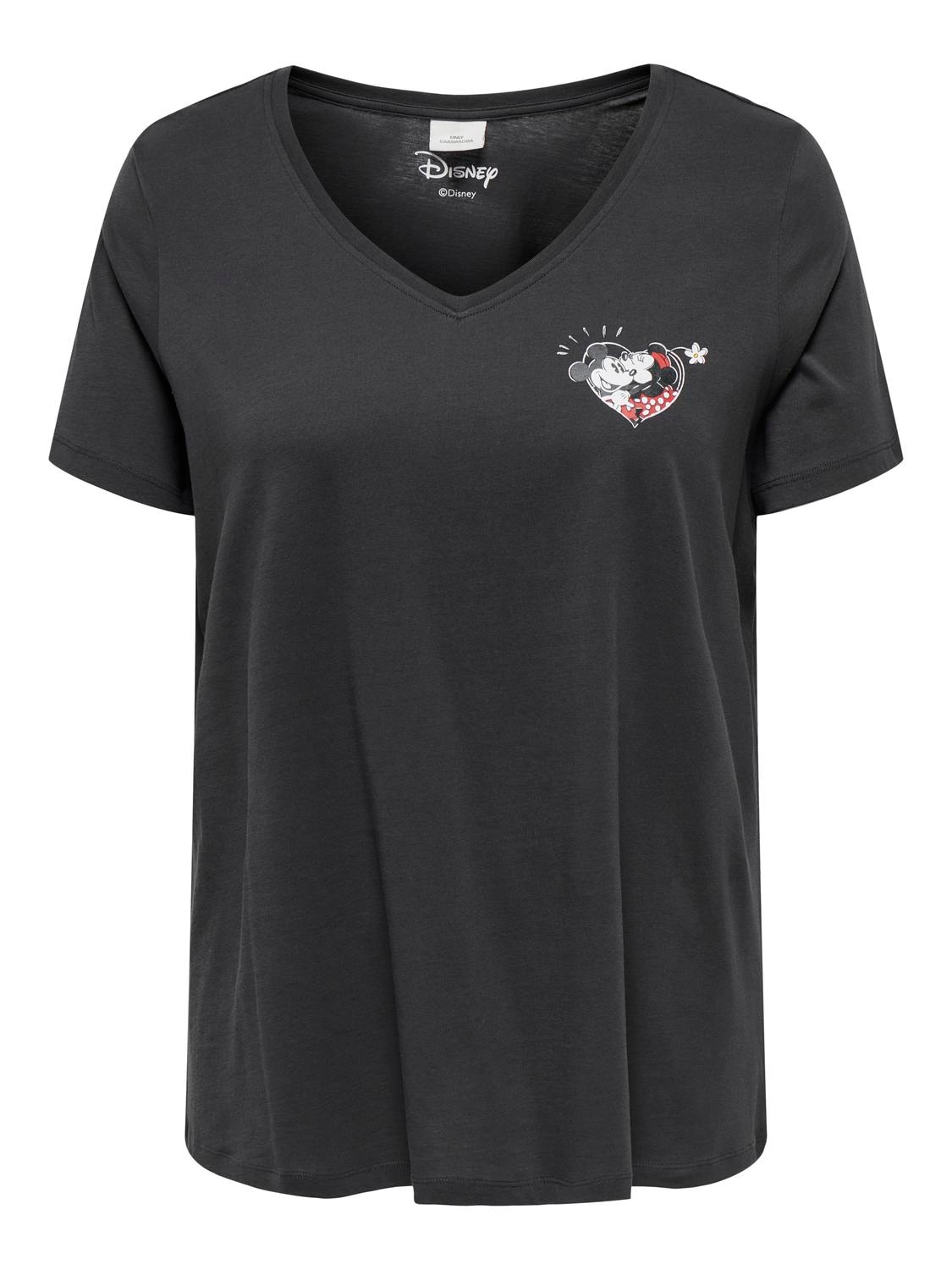 Kurzarmshirt »CARMICKEY CHESTPOPS S/S V-NECK TEE LCS«, mit Mickey und Minnie Mouse Druck