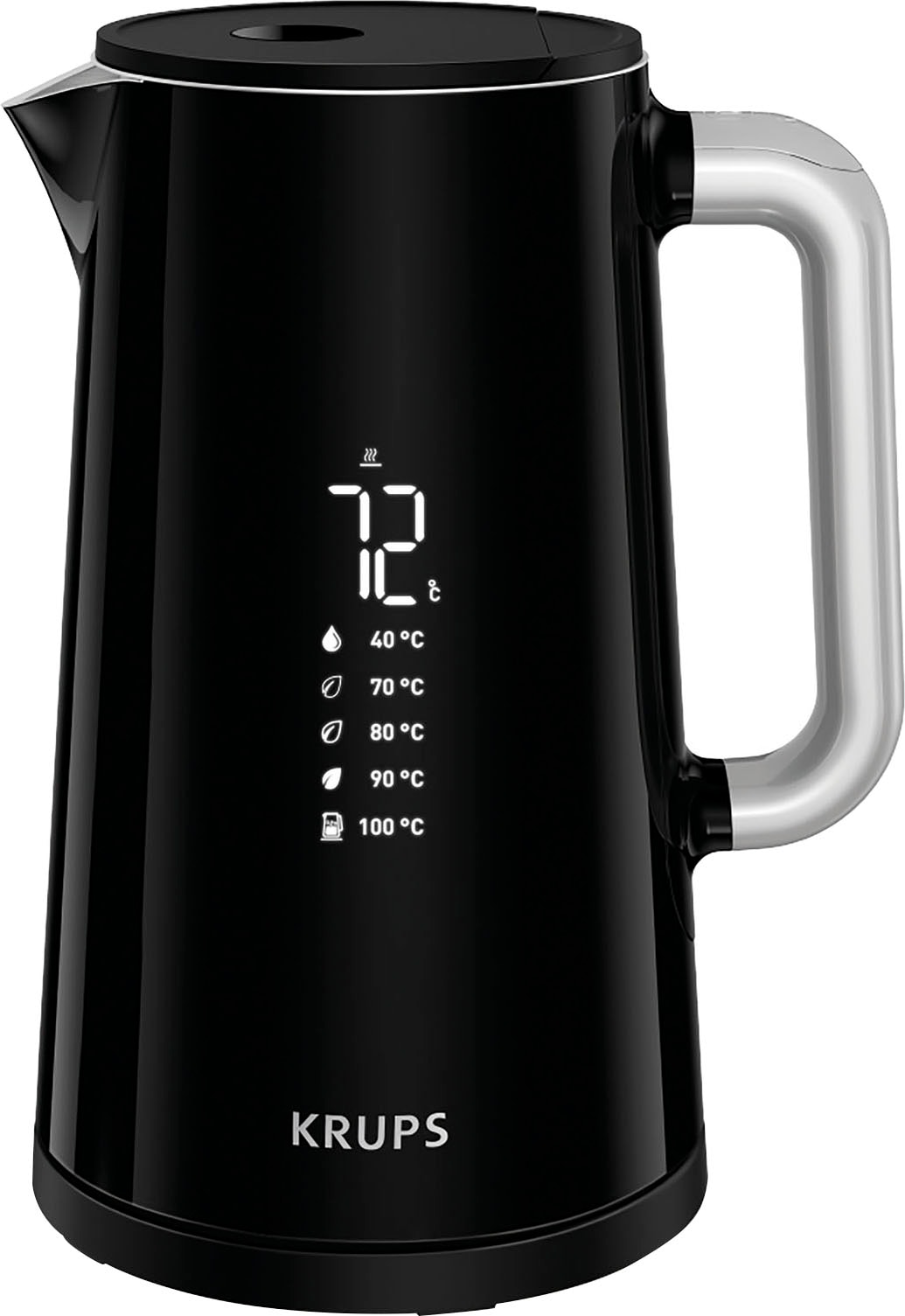 Krups Wasserkocher »BW8018 Smart'n Light«, 1,7 l, 1800 W, Digitalanzeige, 5 Temperaturstufen, 360°-Sockel, Abschaltautomatik