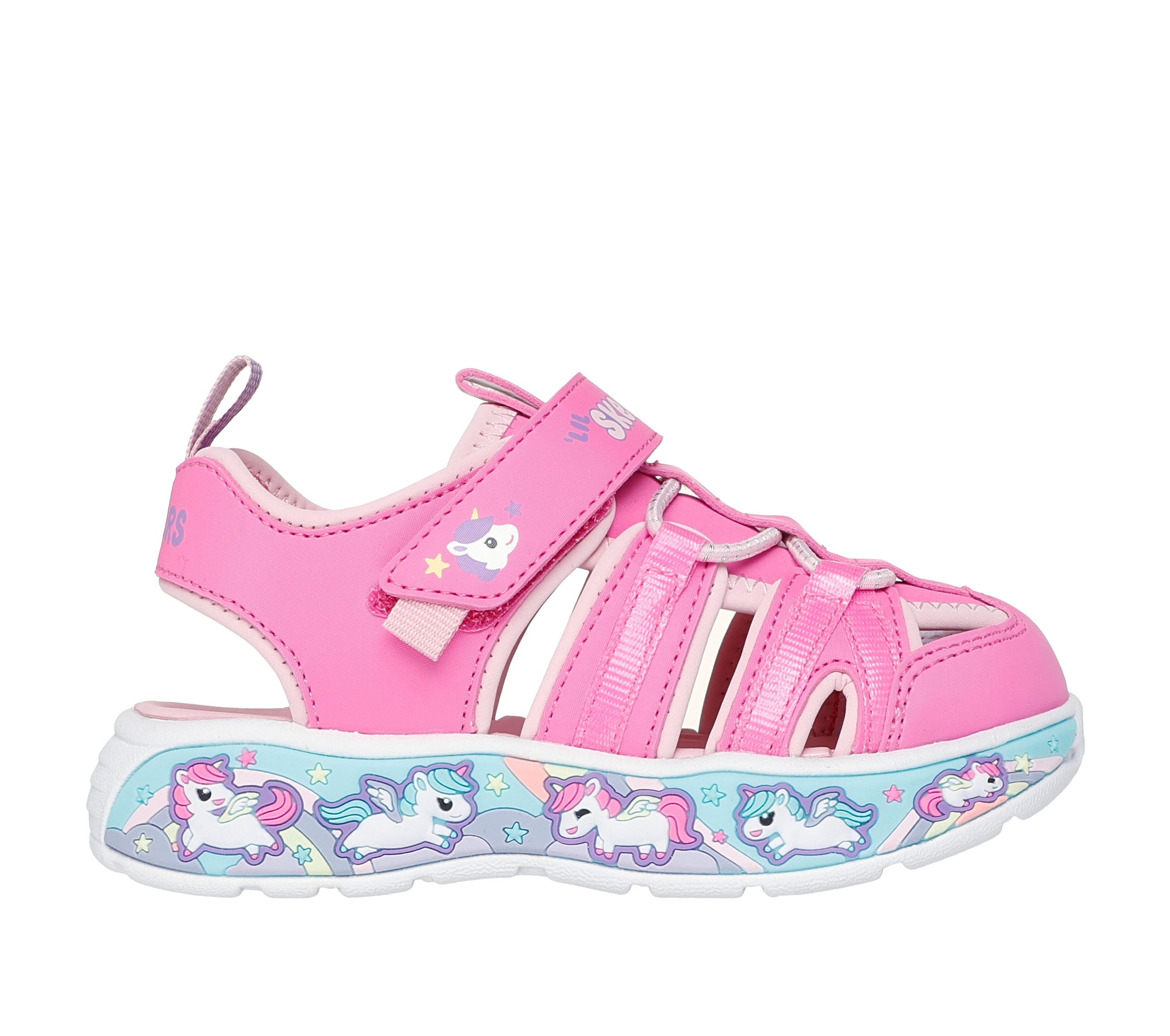 Skechers Sandale »PLAY SCENE SPLASH«  Badeschuh mit bunter Sohle, Größenschablone zum Download