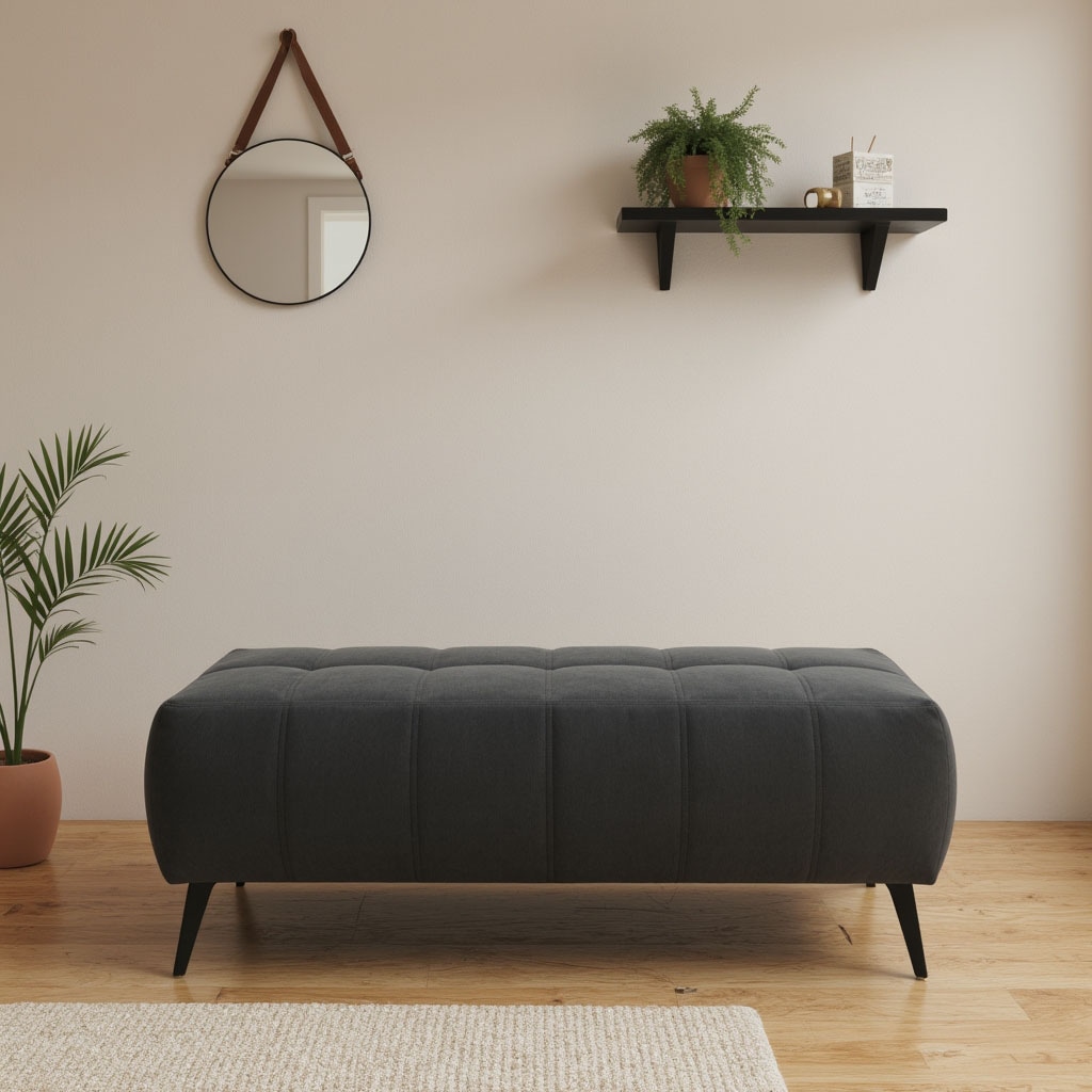 Domo Collection Hocker »Trento in grau, Größe B/H/T: 153 cm x 45 cm x 62 cm