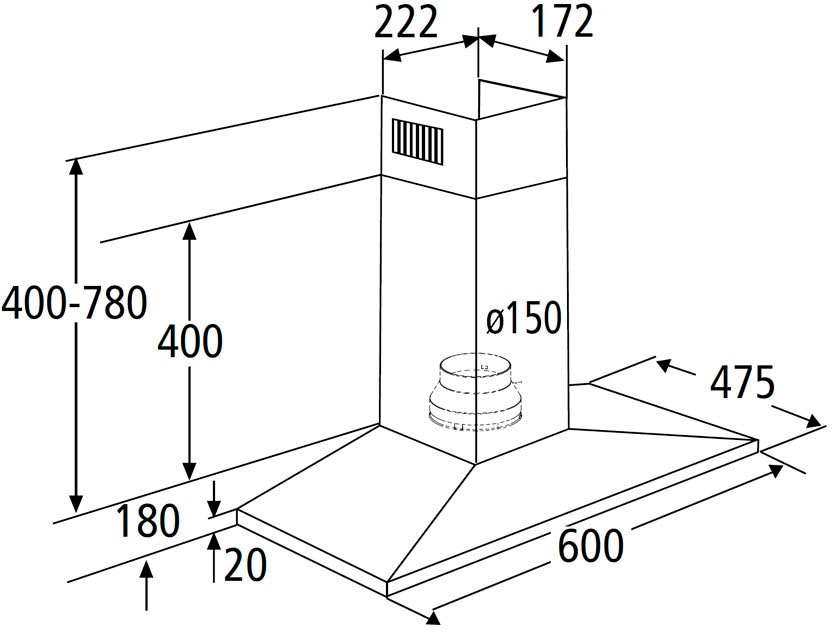 BASIC by Balculina Küche »Emil«, Breite 310 cm, mit und ohne E-Geräte