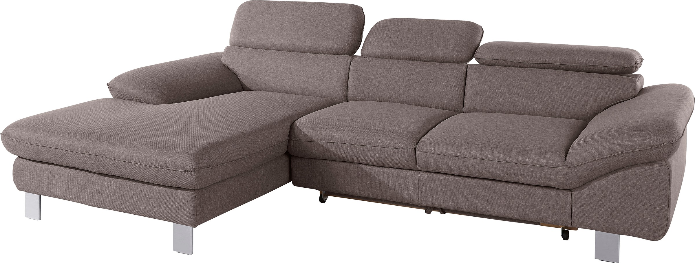 COTTA Polstergarnitur »Driver L-Form«, (Set, 2 tlg.), Set bestehend aus: Ecksofa mit Kopfteilverstellung & Hocker