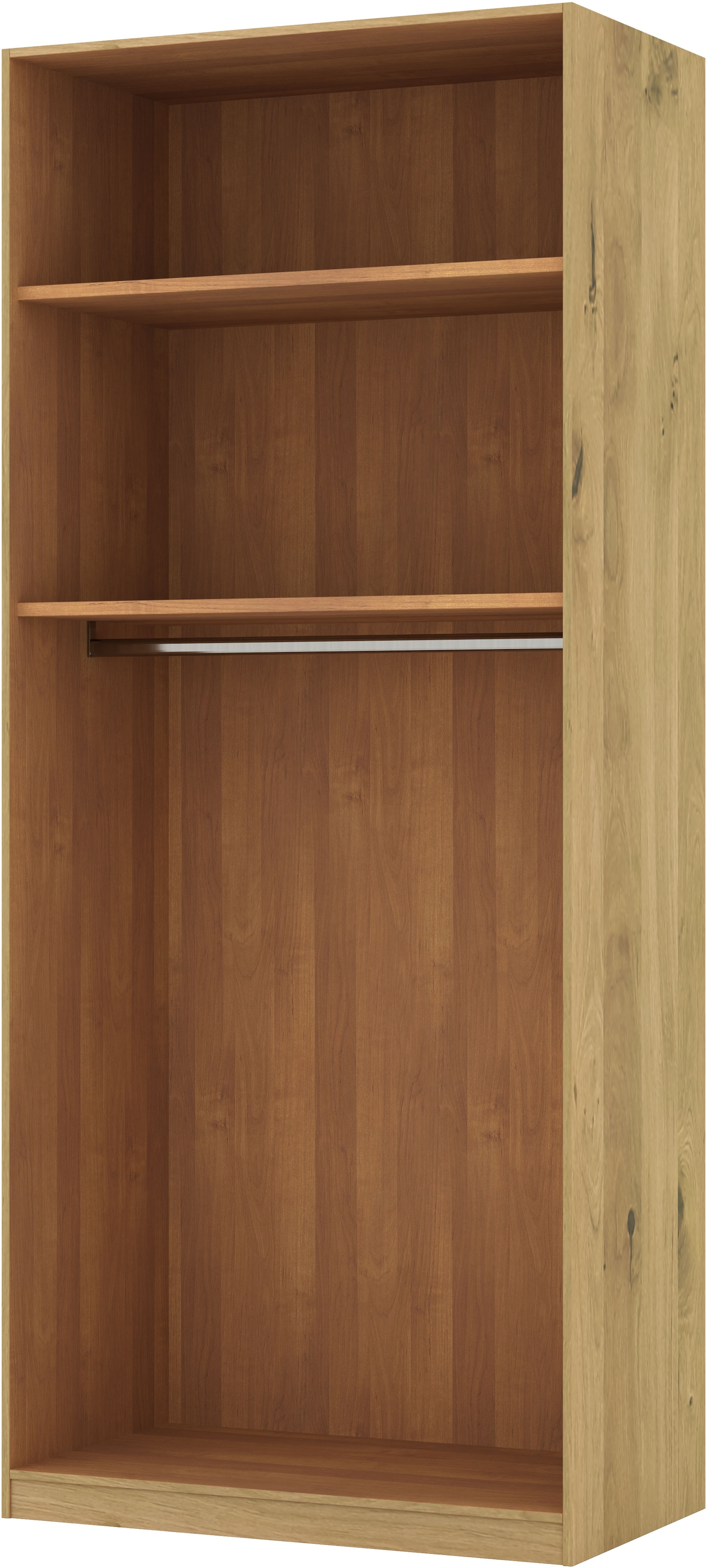 Musterring Drehtürenschrank »Savona, Kleiderschrank, Schrank, Garderobe, teilmassiv Eiche«, (mit Türdämpfern, mit Spiegel oder Glas, extra Böden, MADE IN GERMANY), Türen in Bianco-Eiche massiv, Spiegel-/Glastüren, verschiedene Größen