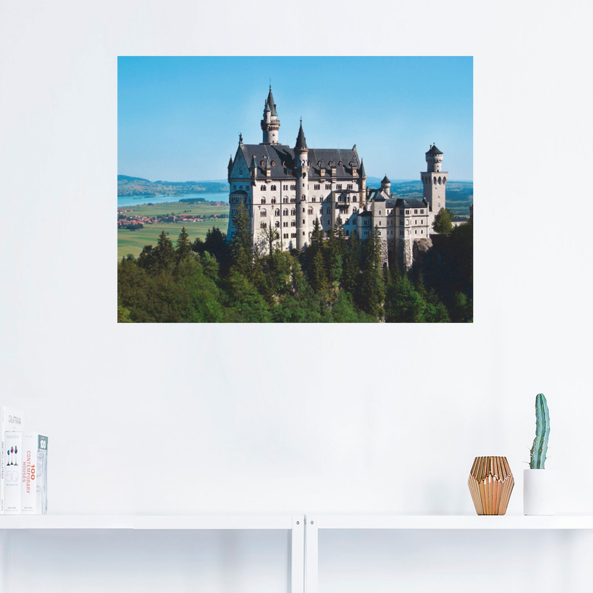 Artland Wandbild »Schloss Neuschwanstein Bayern«, Gebäude, (1 St.), als  Leinwandbild, Wandaufkleber oder Poster in versch. Größen online bei OTTO