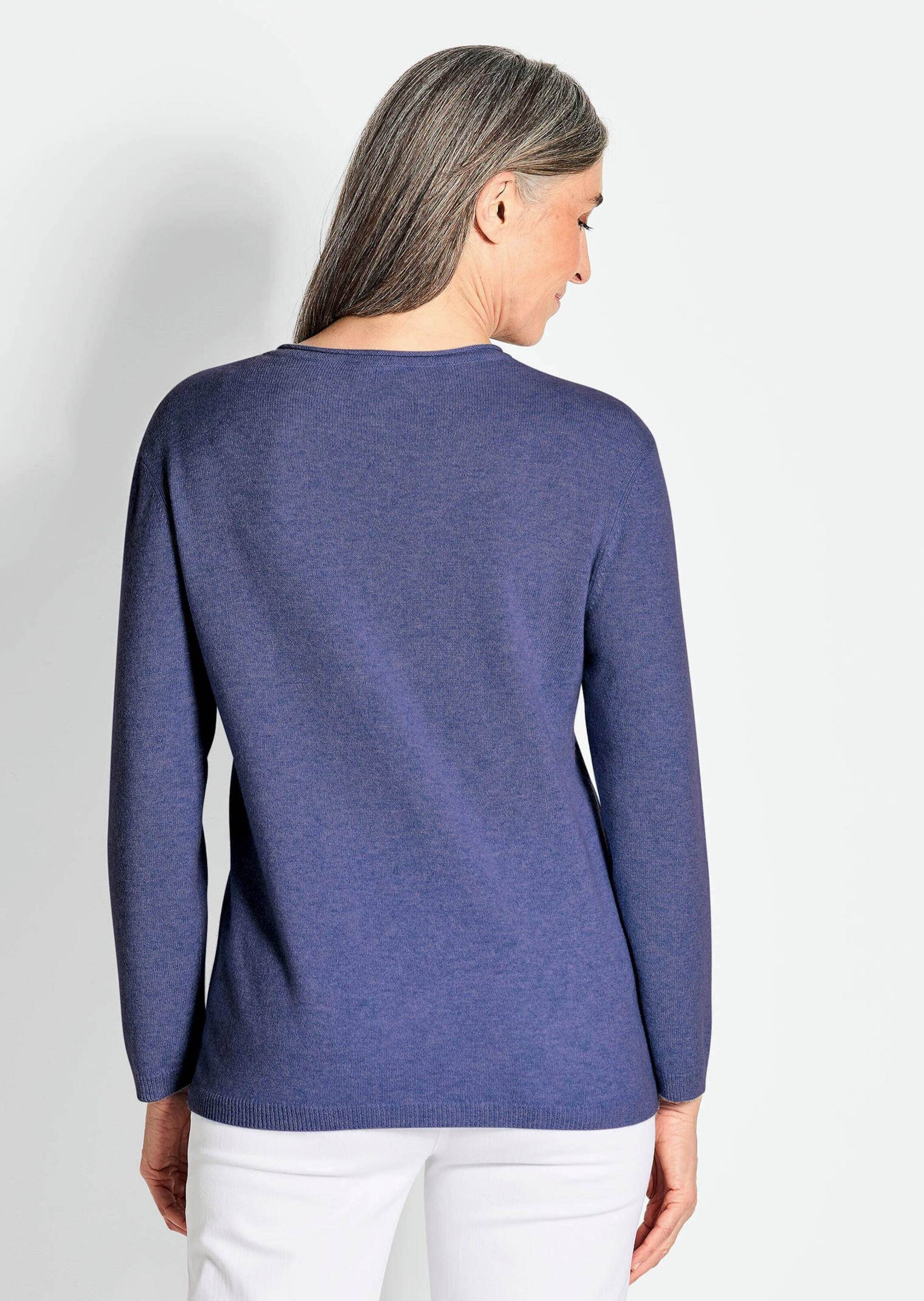 GOLDNER Strickpullover »Kurzgröße Kaschmirpullover mit V-Ausschnitt«