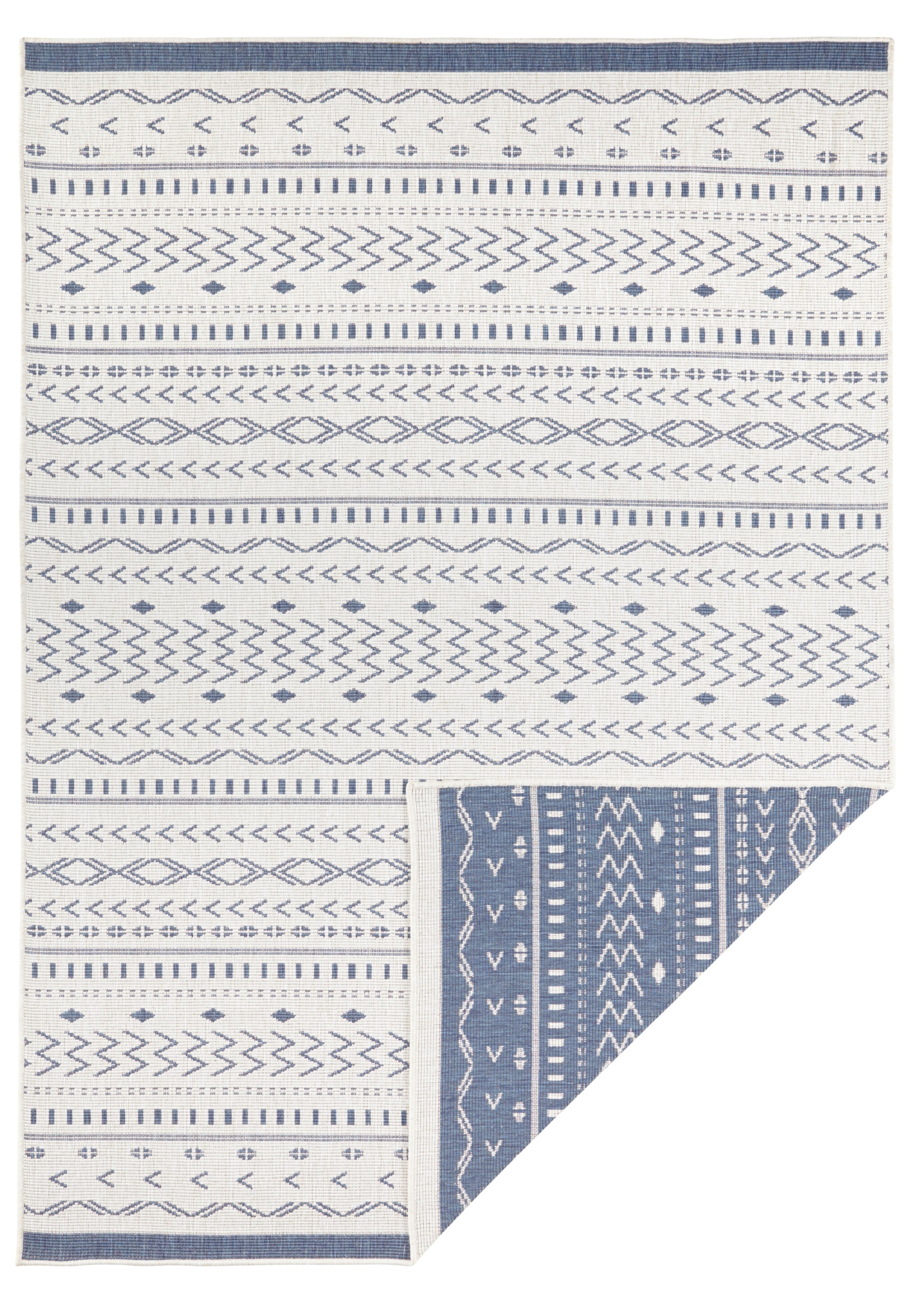 NORTHRUGS Teppich »Kuba Wendeteppich«, rechteckig, 5 mm Höhe, In-& Outdoor, Wetterfest, Balkon, Läufer, Wohnzimmer, Wasserfest