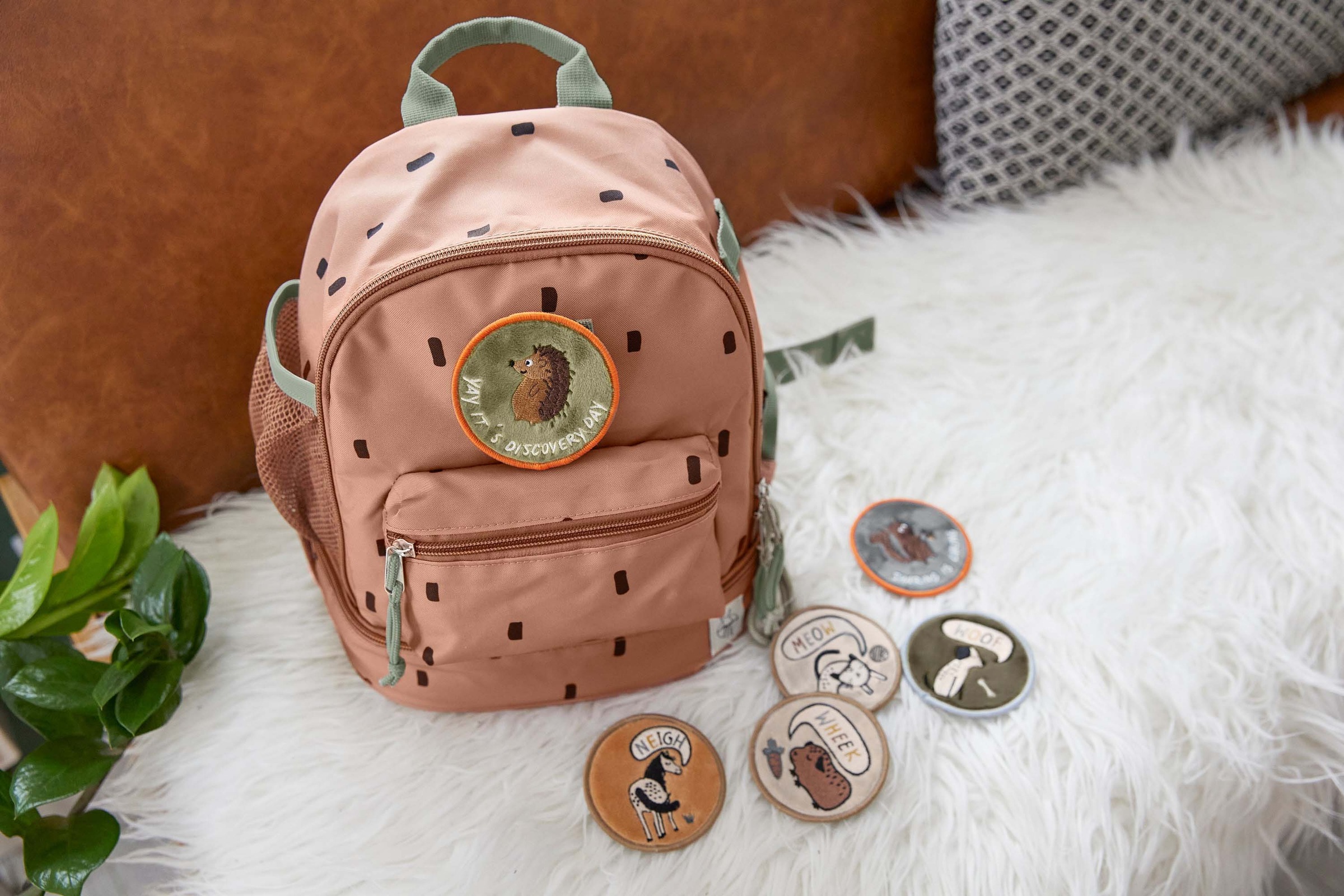 LÄSSIG Kinderrucksack »Happy Prints, Mini Backpack, Caramel«