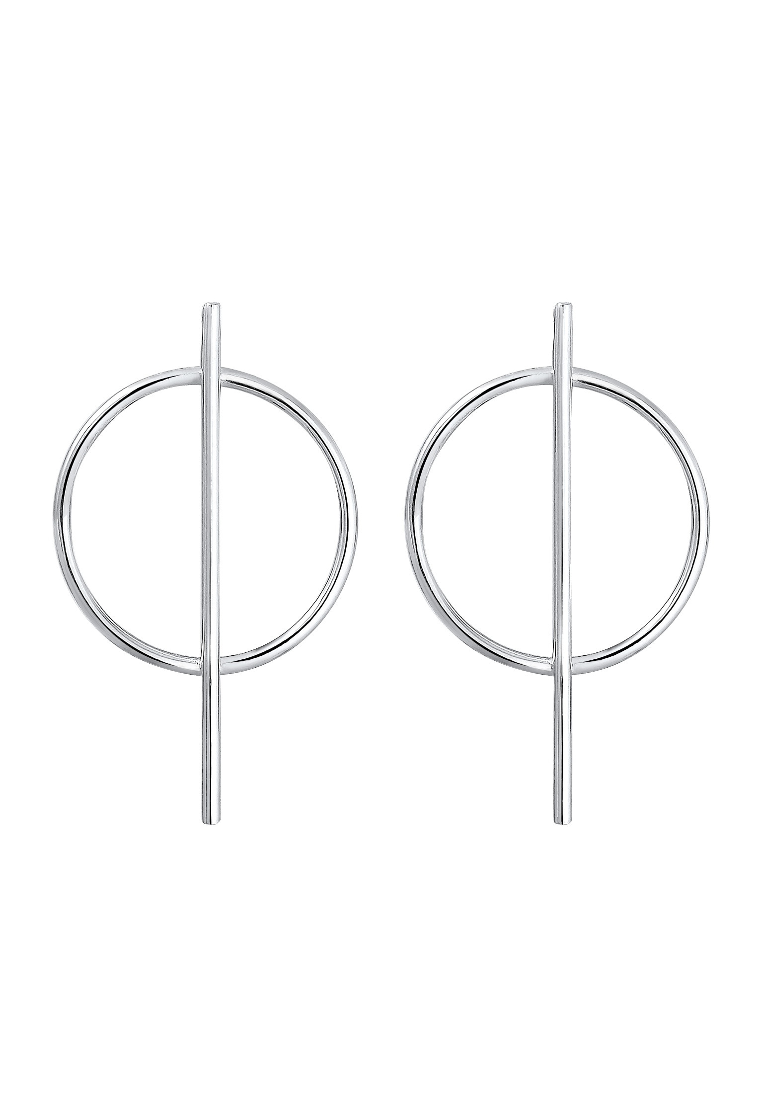 Elli Paar Ohrstecker »Ohrringe Ohrstecker Rund Bicolor 925 Sterling Silber vergoldet«