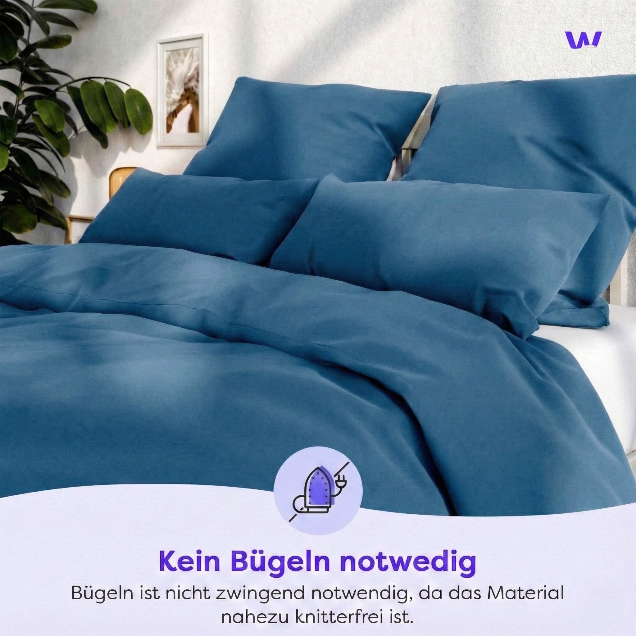 Wolkenfeld Bettwäsche »Allergiker Bettwäsche, unfassbar weich« 2 tlg. 135x200 cm, 155x220 & Übergrößen I inkl. Kissenbezüge 80x80 I Uni