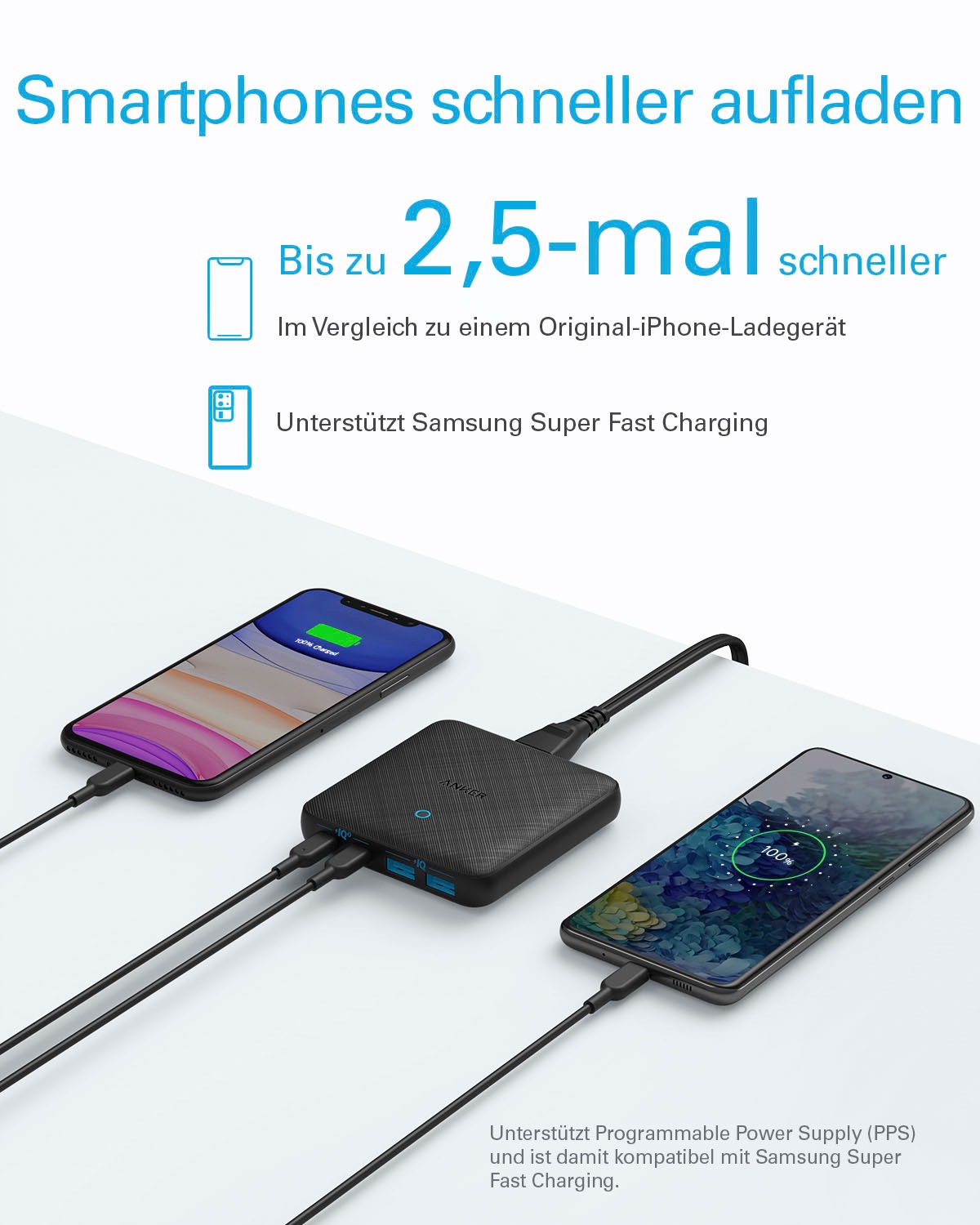 Anker Smartphone-Ladegerät »Powerport Atom III Slim«