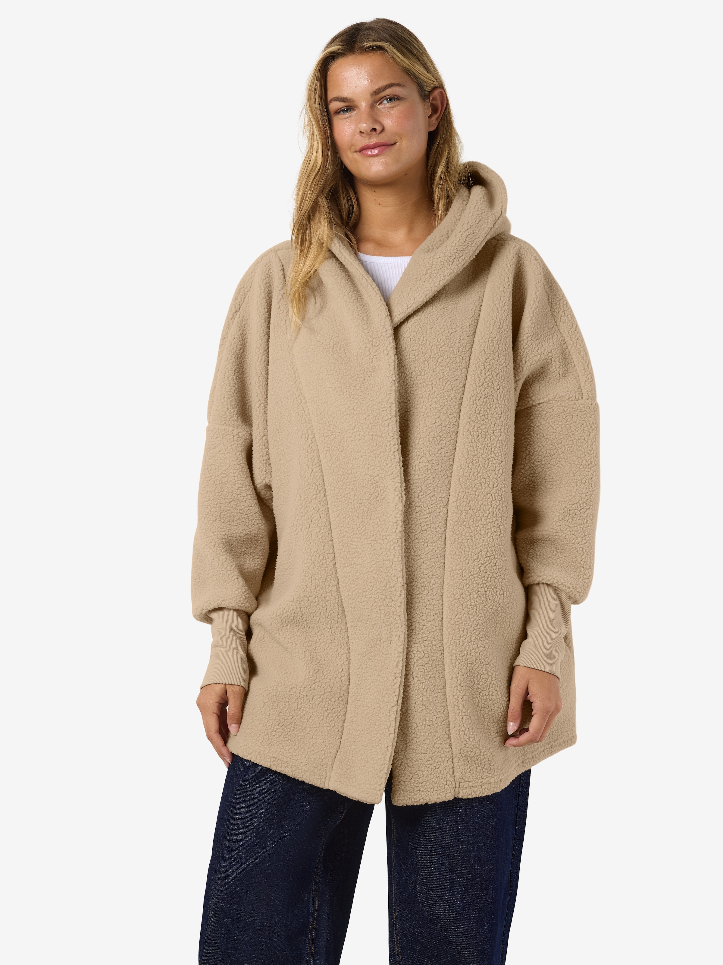 Noisy may Kapuzensweatjacke »NMCOZY L/S LONG SHACKET W HOOD JRS NOOS«