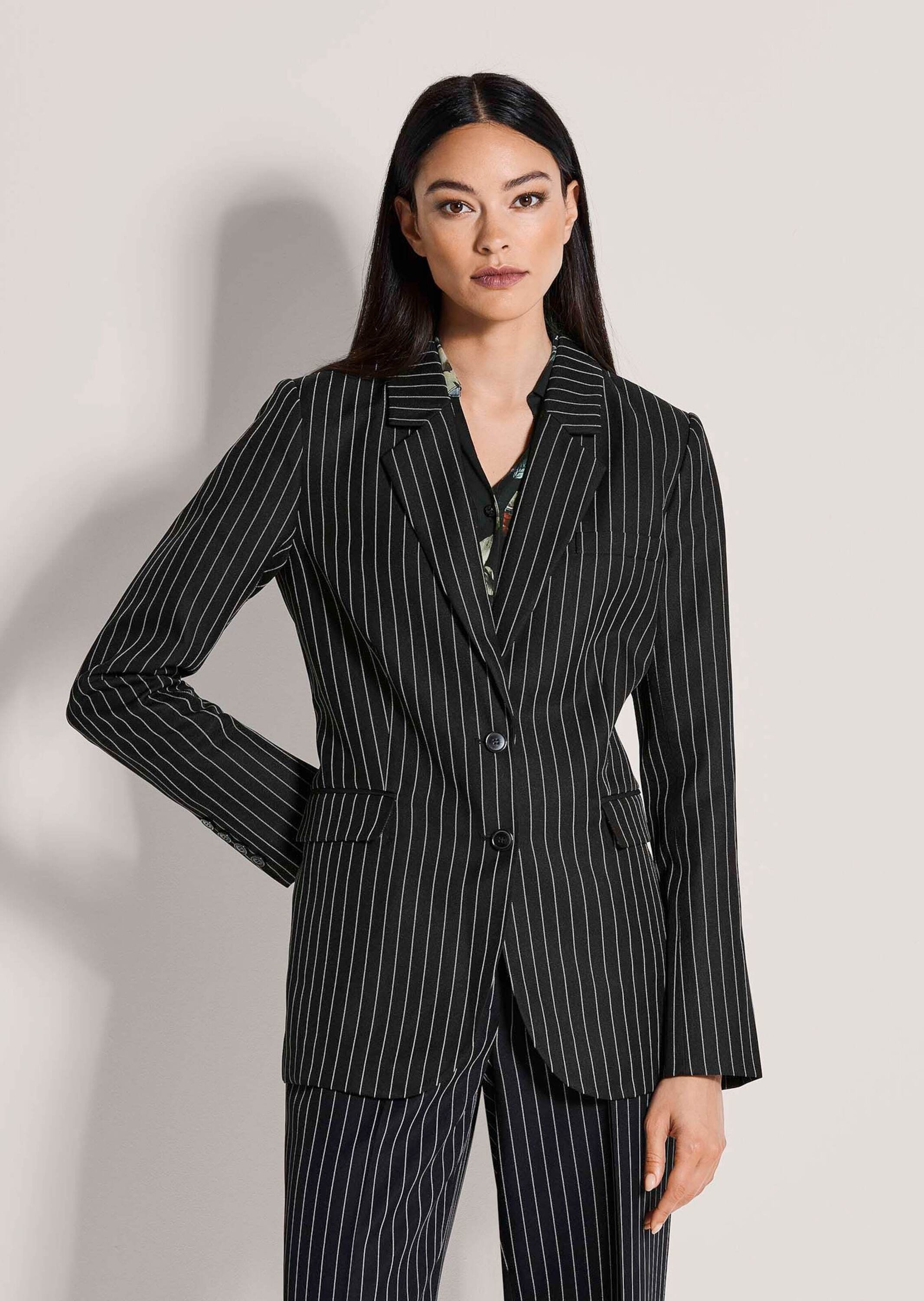 MADELEINE Jackenblazer »Blazer Longblazer mit Nadelstreifen« Streifenblazer