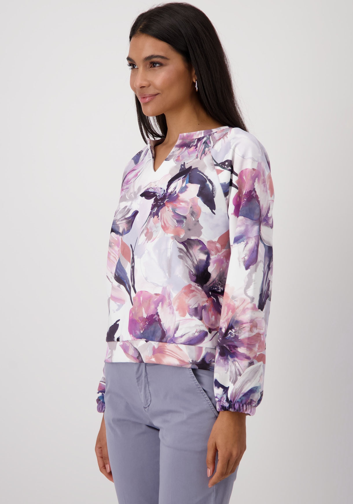 Monari Sweatshirt, mit Blumendruck