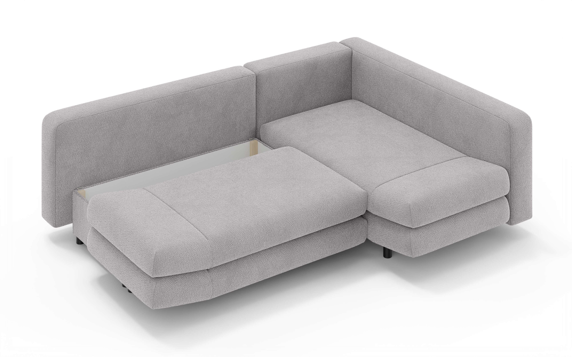 Home affaire Ecksofa »LENNARA Schlafsofa mit Bettkasten, Maße B/T/H: 234/179/85 cm«, L-Form mit Ottomane rechts/links, mit Wellenunterfederung