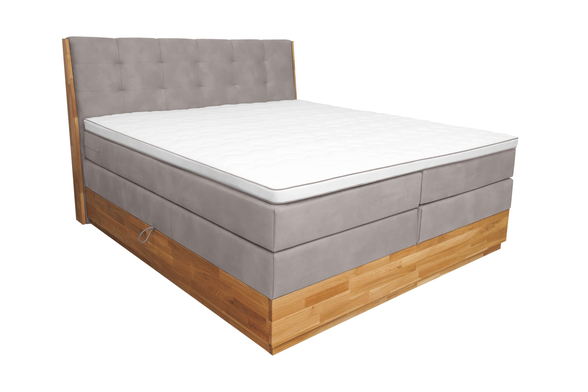 OTTO home Boxspringbett »Alleea, Doppelbett, Polsterbett, Federkernbett, Komforbett, 160/180 cm« inkl. Topper, zwei Bettkästen, Taschen-Federkernmatratze, Härtegrad 3