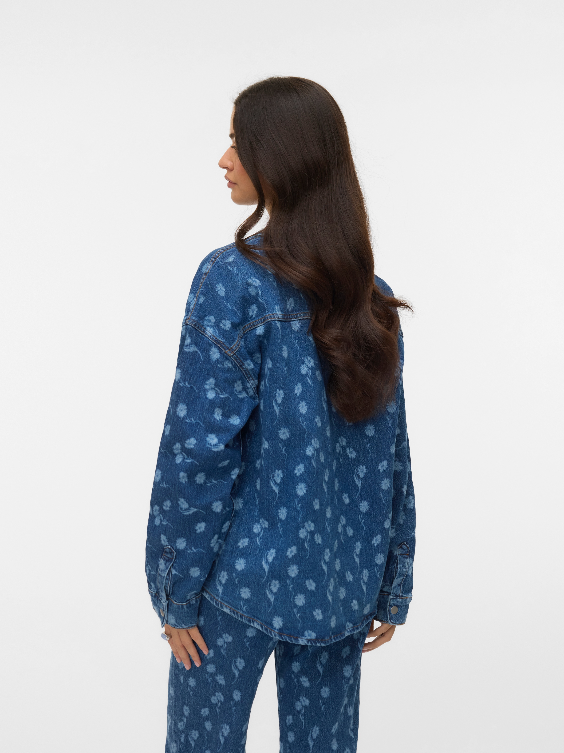 Vero Moda Jeansbluse »VMHAYDEN LS FLOWER DENIM SHIRT RA380«