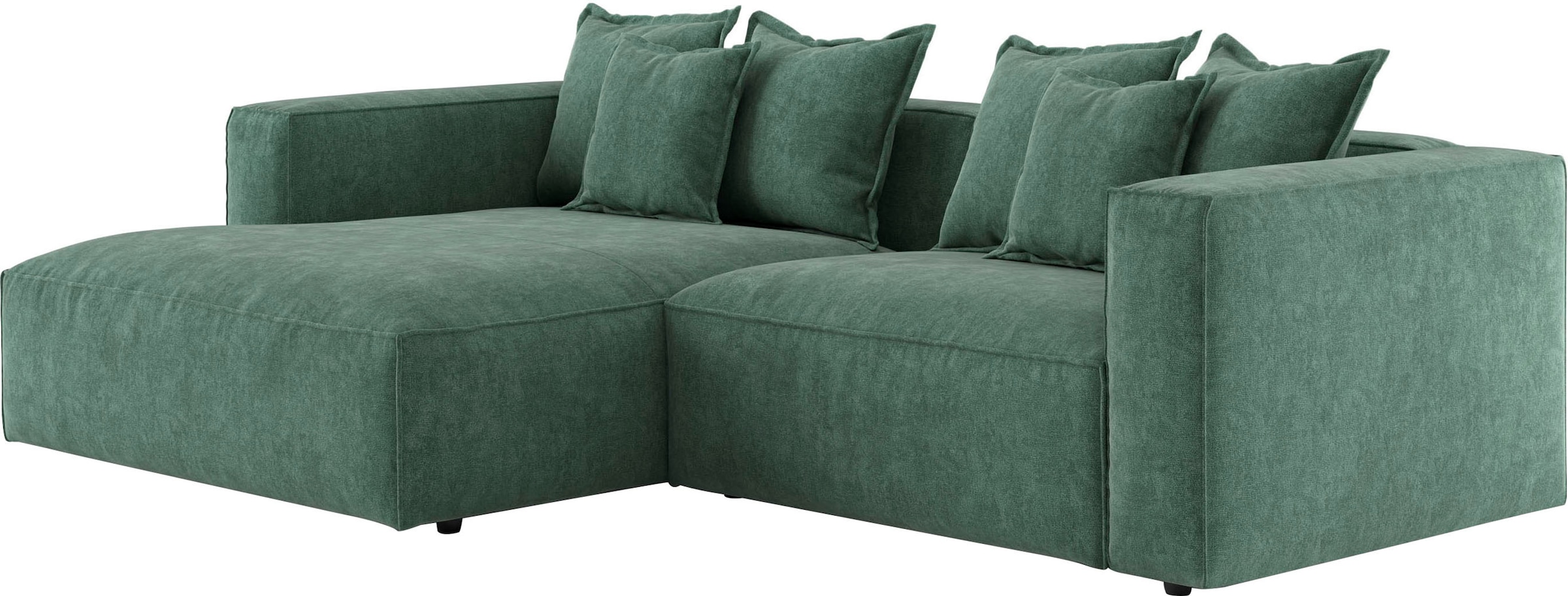 INOSIGN Ecksofa »Cowboy L-Form«, mit 6 Kissen, kubisches Sofa