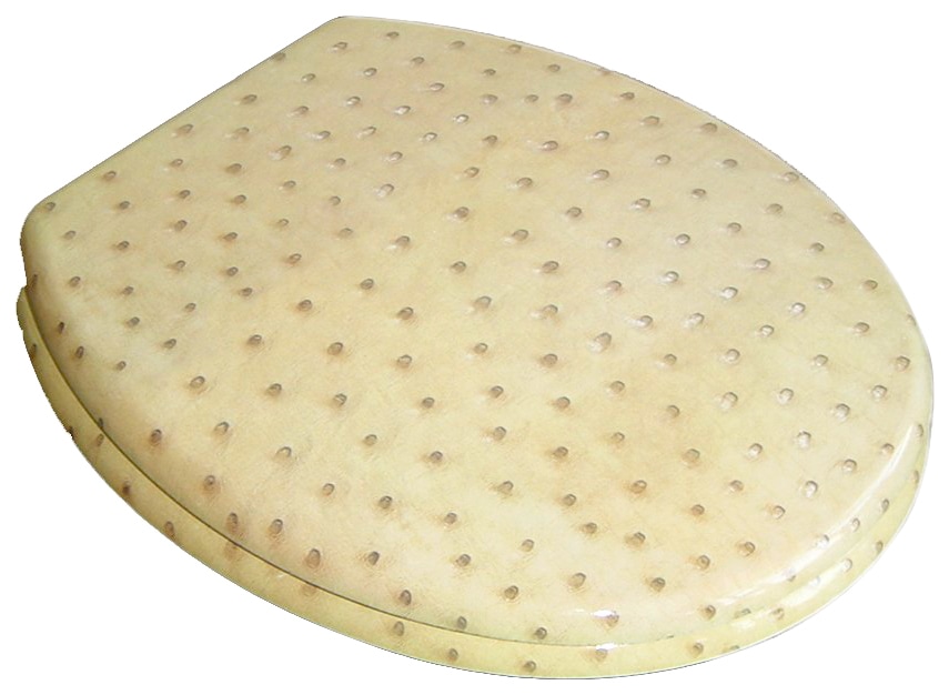 ADOB WC-Sitz »Leder« mit messingverchromten Scharnieren