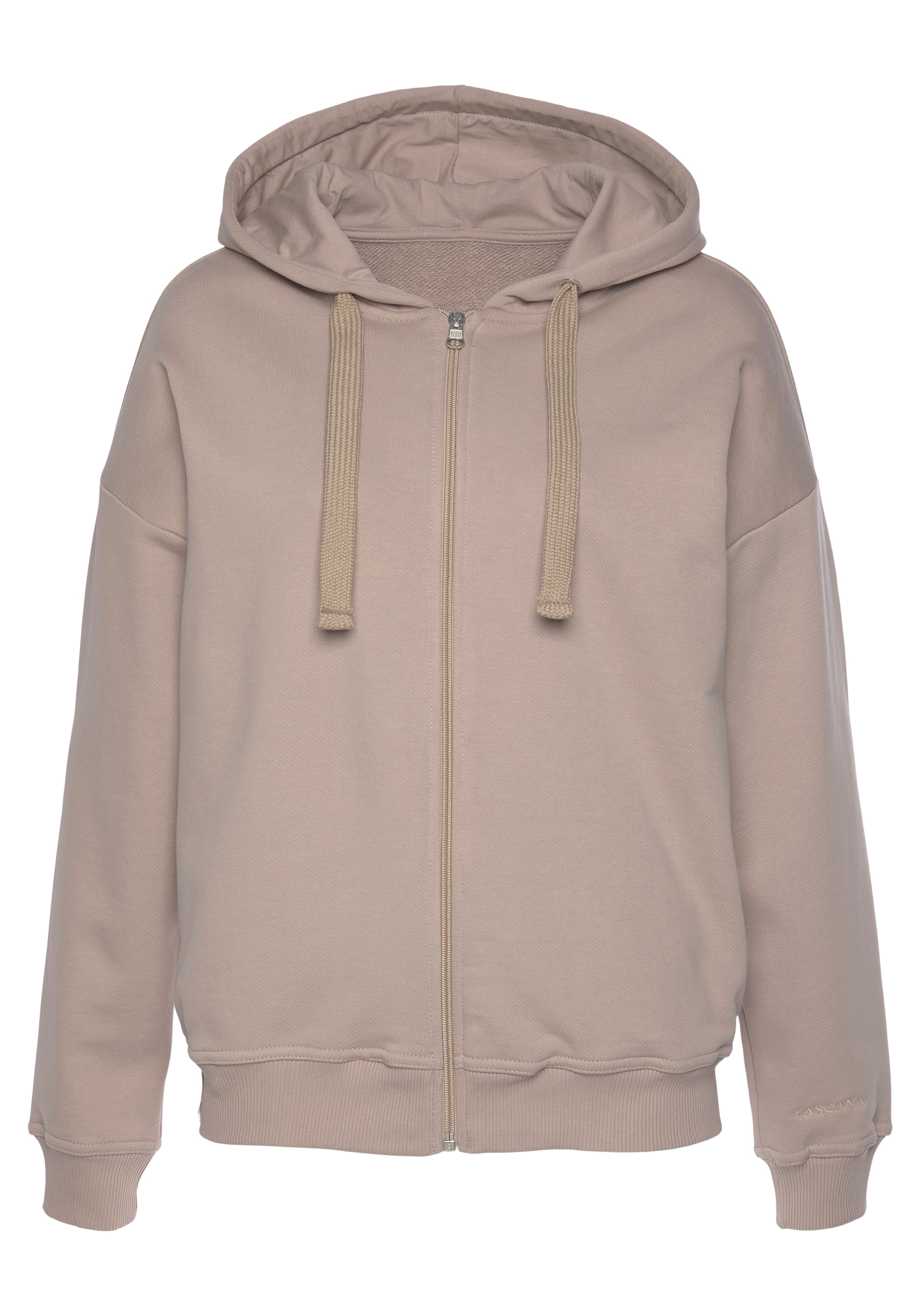 LASCANA Sweatjacke, aus organischer Baumwolle, Loungewear