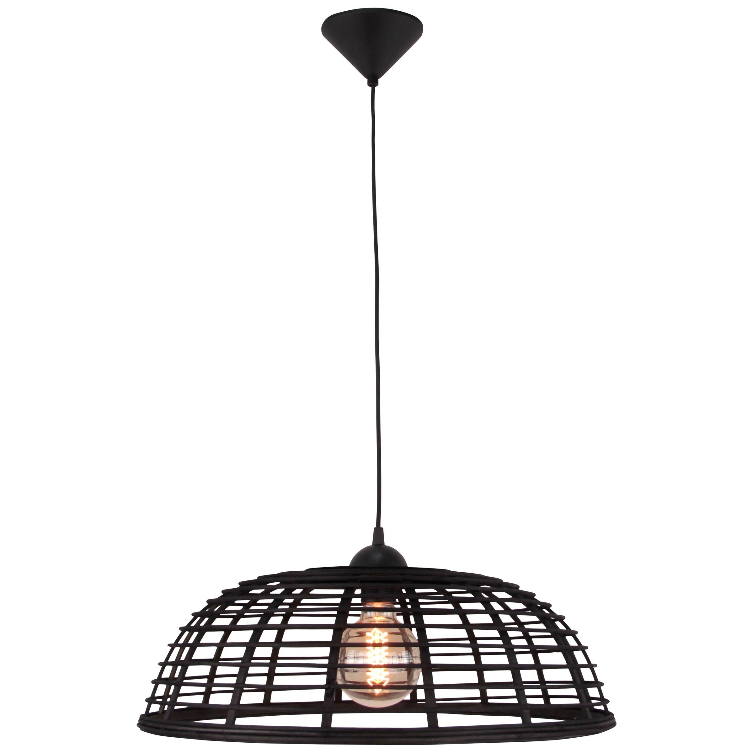 Brilliant Leuchten Deckenleuchten, E27, Crosstown Pendelleuchte 47cm holz dunkel/schwarz