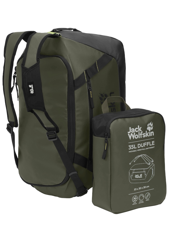 Jack Wolfskin Sporttasche »TECTON DUFFLE 35« Reisetasche 35 Liter, wasserabweisend, als Rucksack tragbar