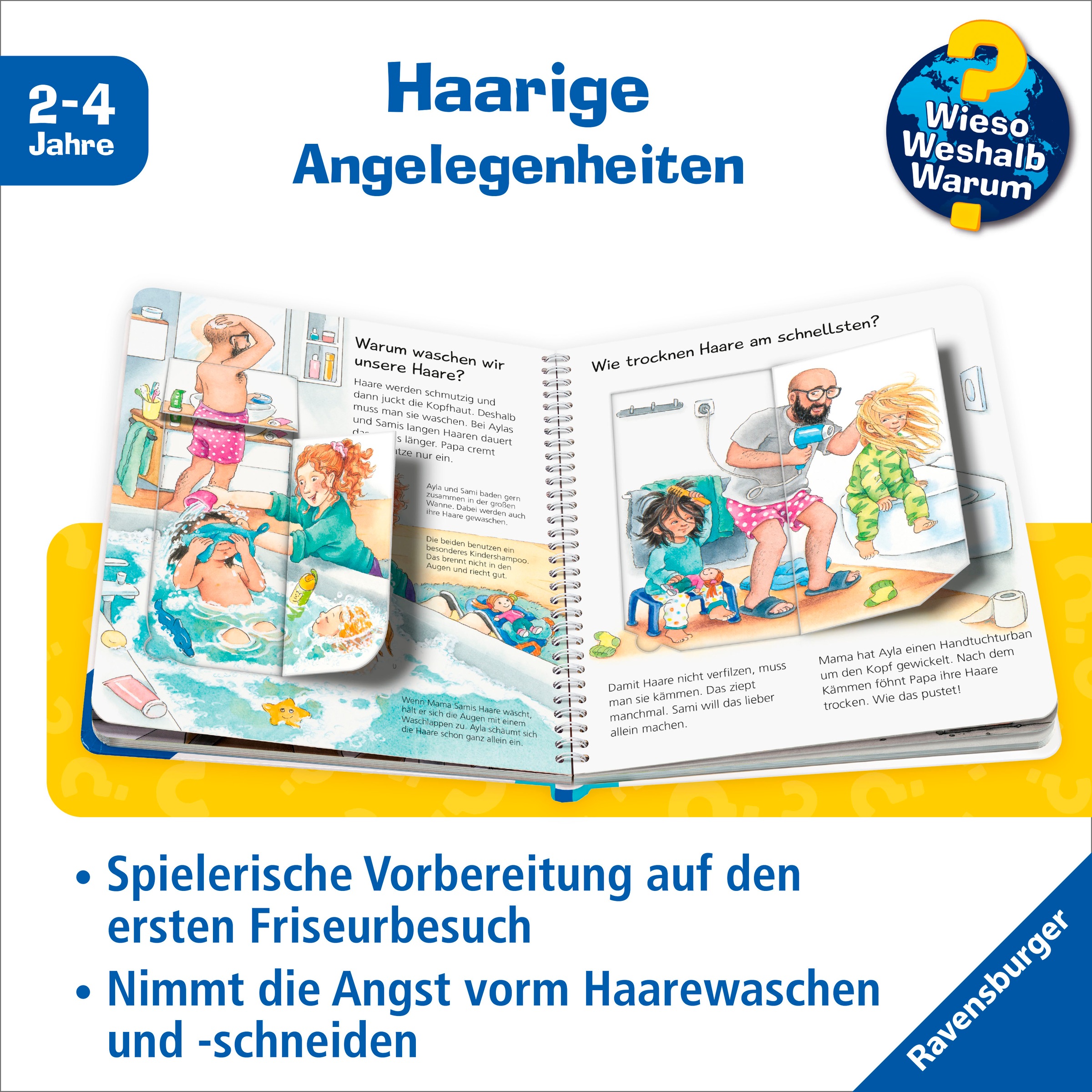 Ravensburger Buch »Wieso?Weshalb?Warum?junior, Band 79 -Kämmen, schneiden, Haare waschen«, Made in Europe
