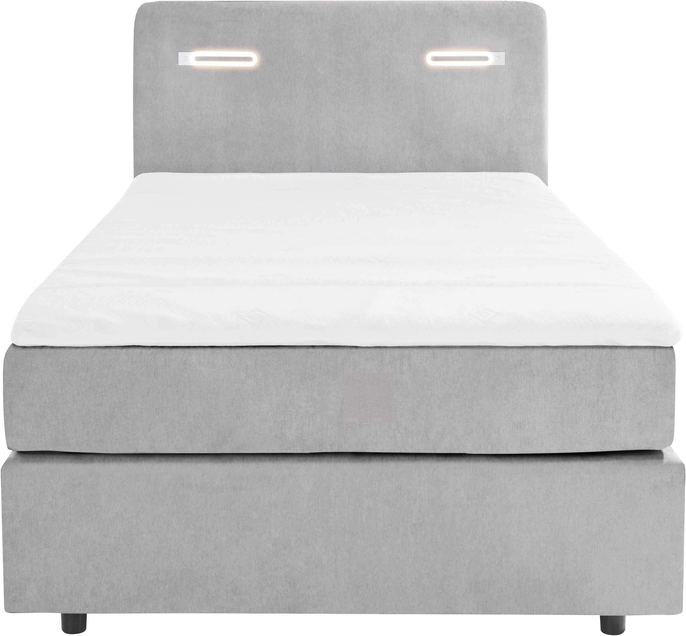 Home affaire Boxbett »Luan« Schubkästen, LED-Beleuchtung und Topper, in Breite 120 cm und 180 cm