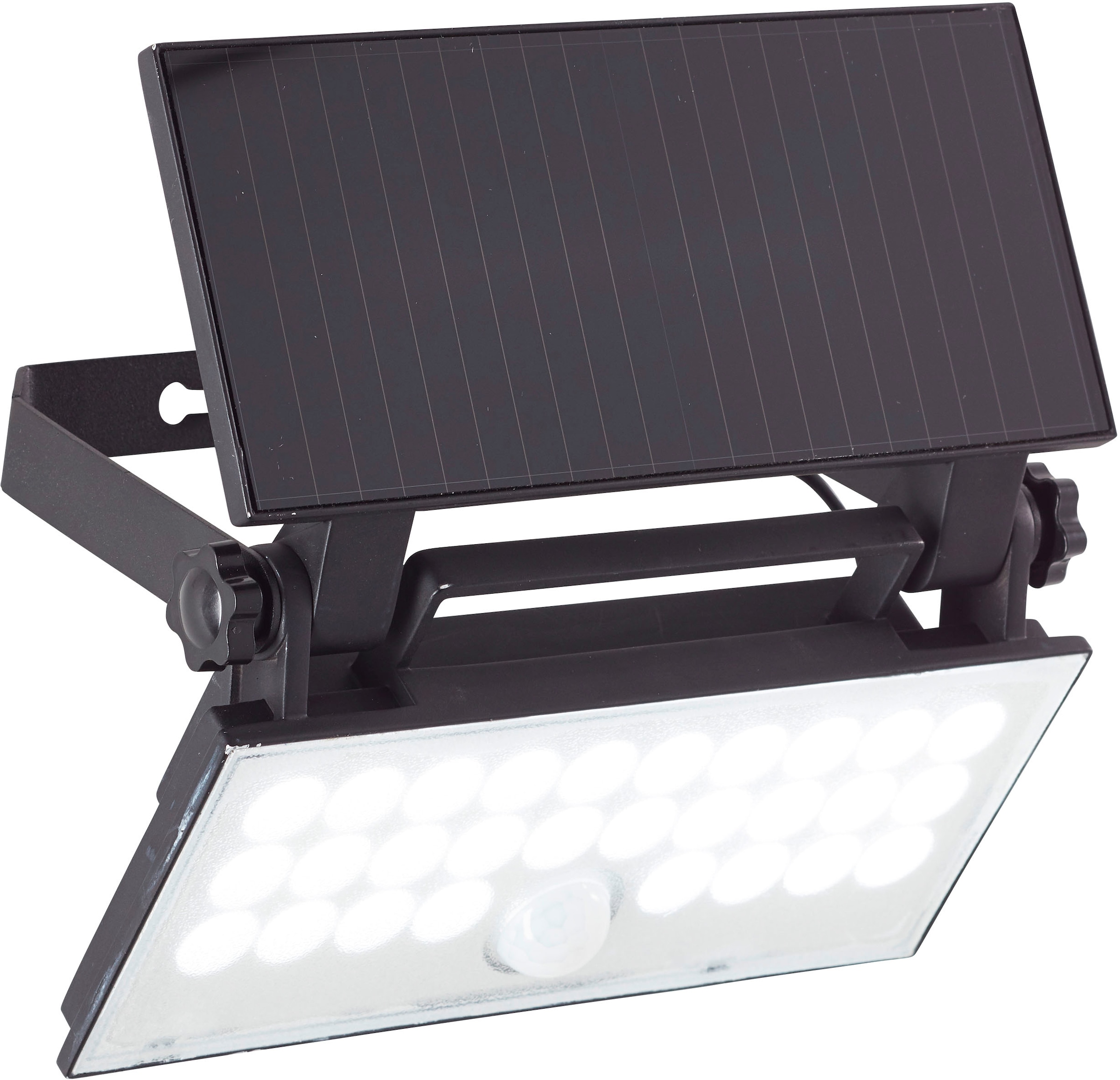 Brilliant LED Außen-Wandleuchte »Luton«, Solar, 19 cm, 1000 lm, 4100 K, schwenkbar, schwarz