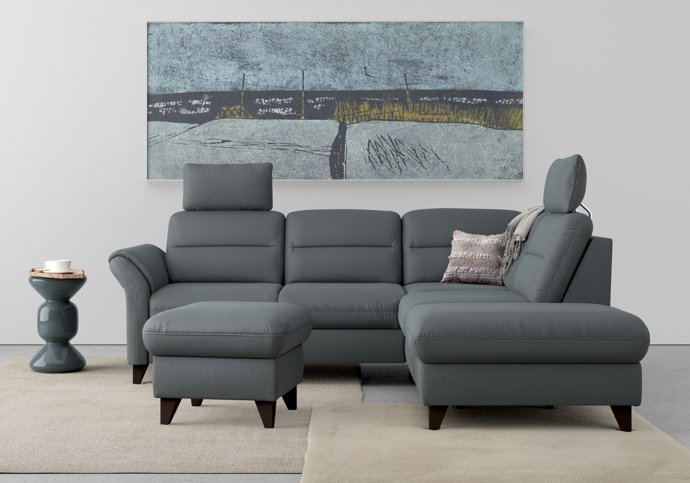 sit&more Stauraumhocker »Mellum«, mit Stauraum und wengefarbenen Holzfüßen